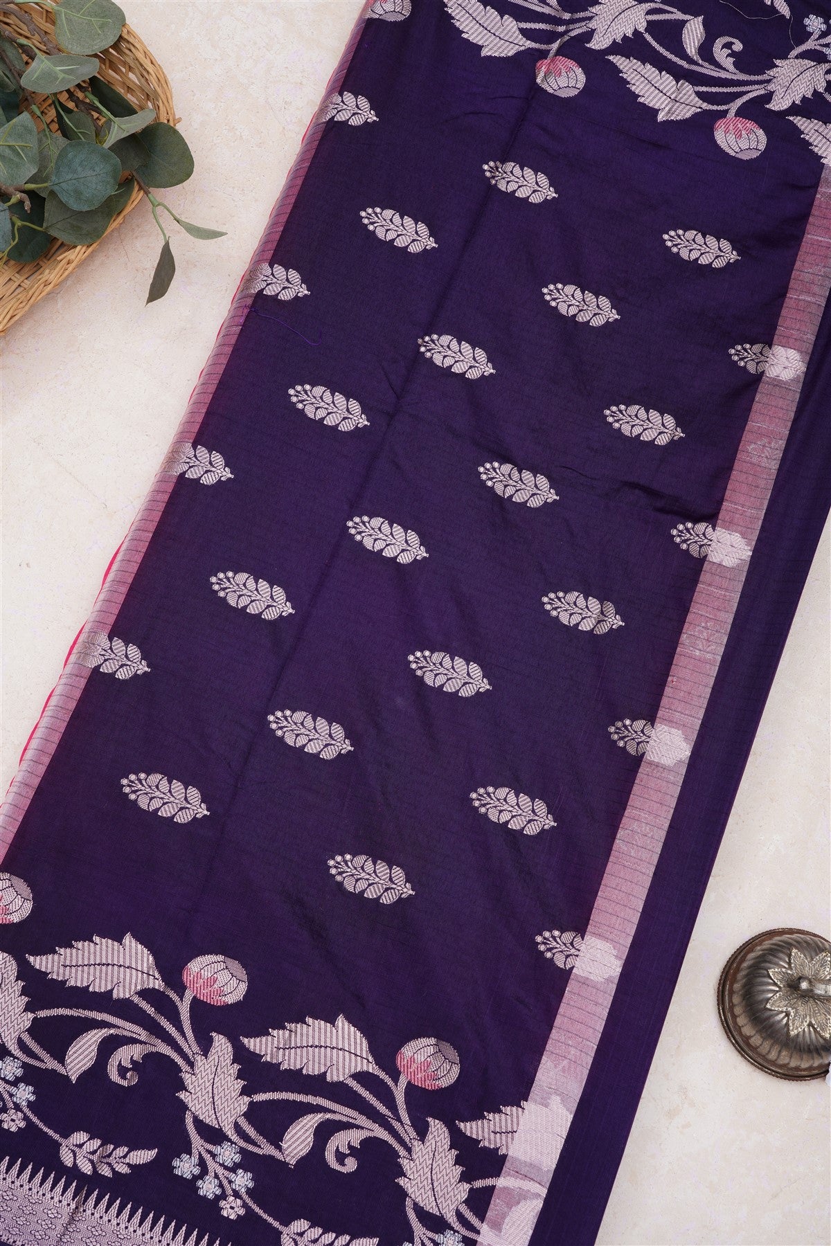 Banarasi Kathan Silk Pink Saree