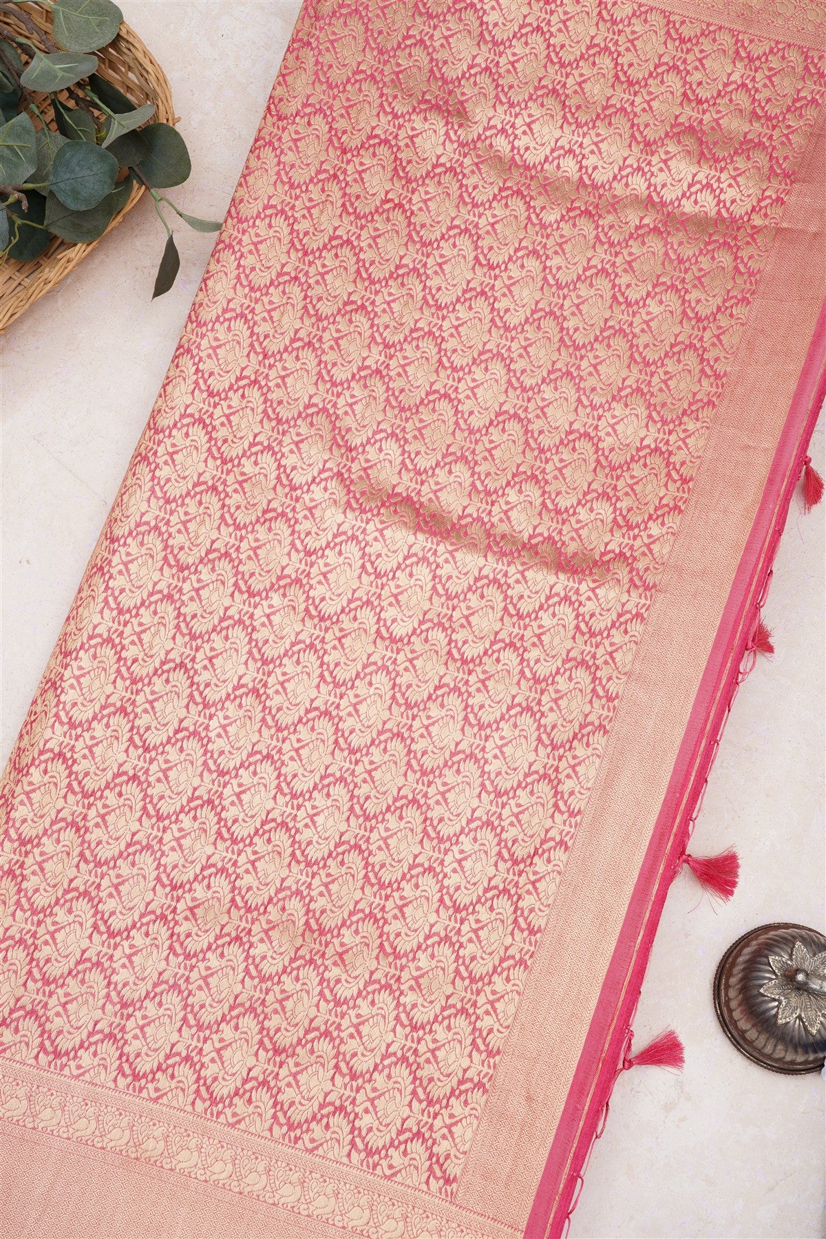 Banarasi Warm Silk Dark Green Saree