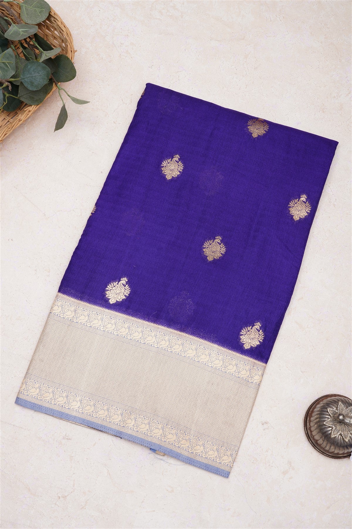 Banarasi Warm Silk Violet Saree