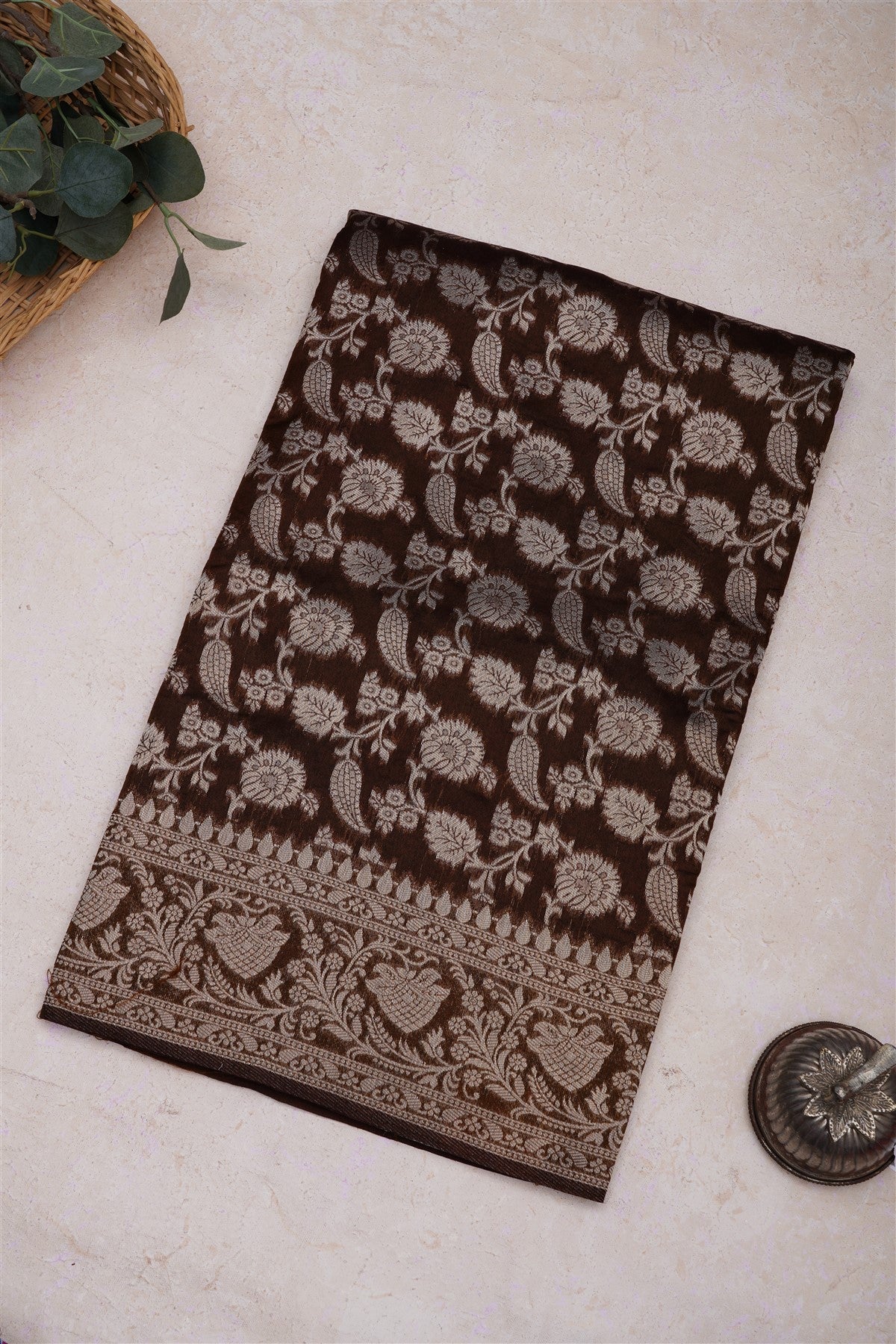 Banarasi Silk Brown Saree