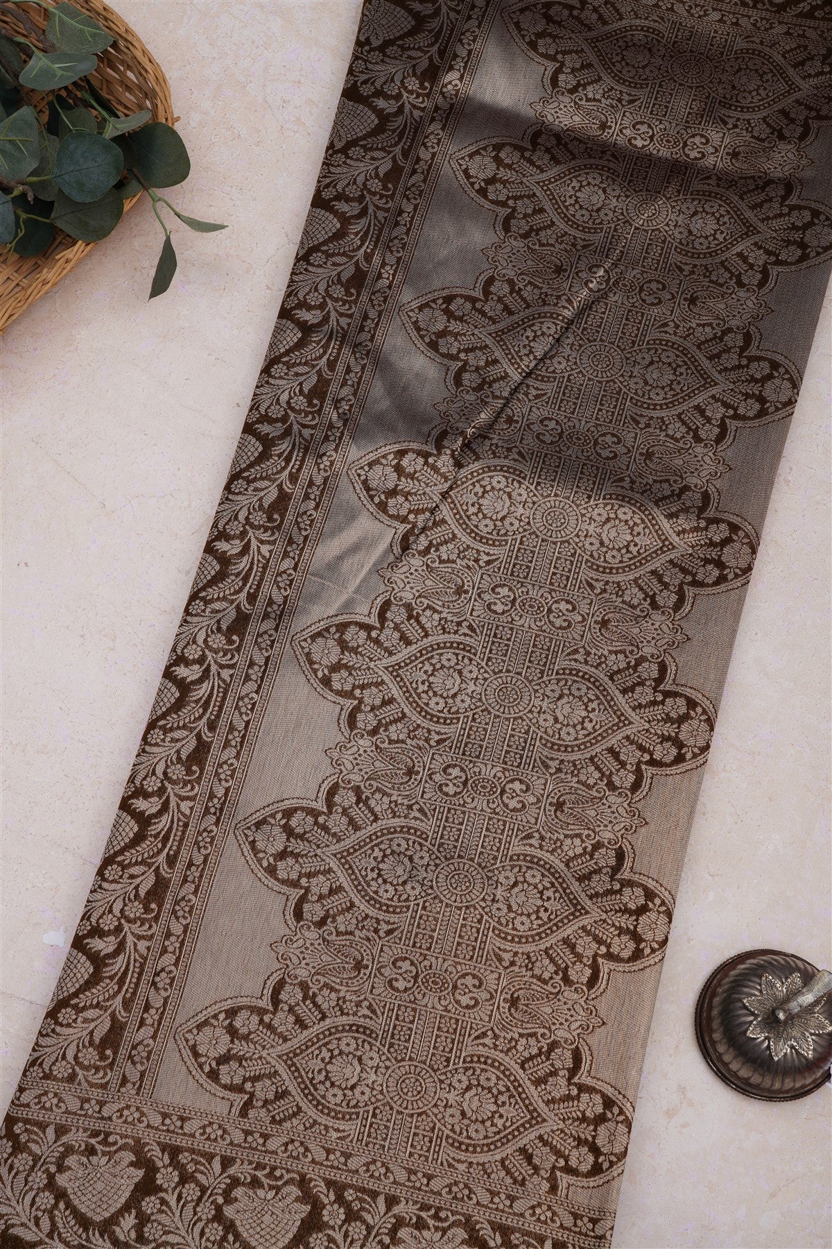 Banarasi Silk Brown Saree
