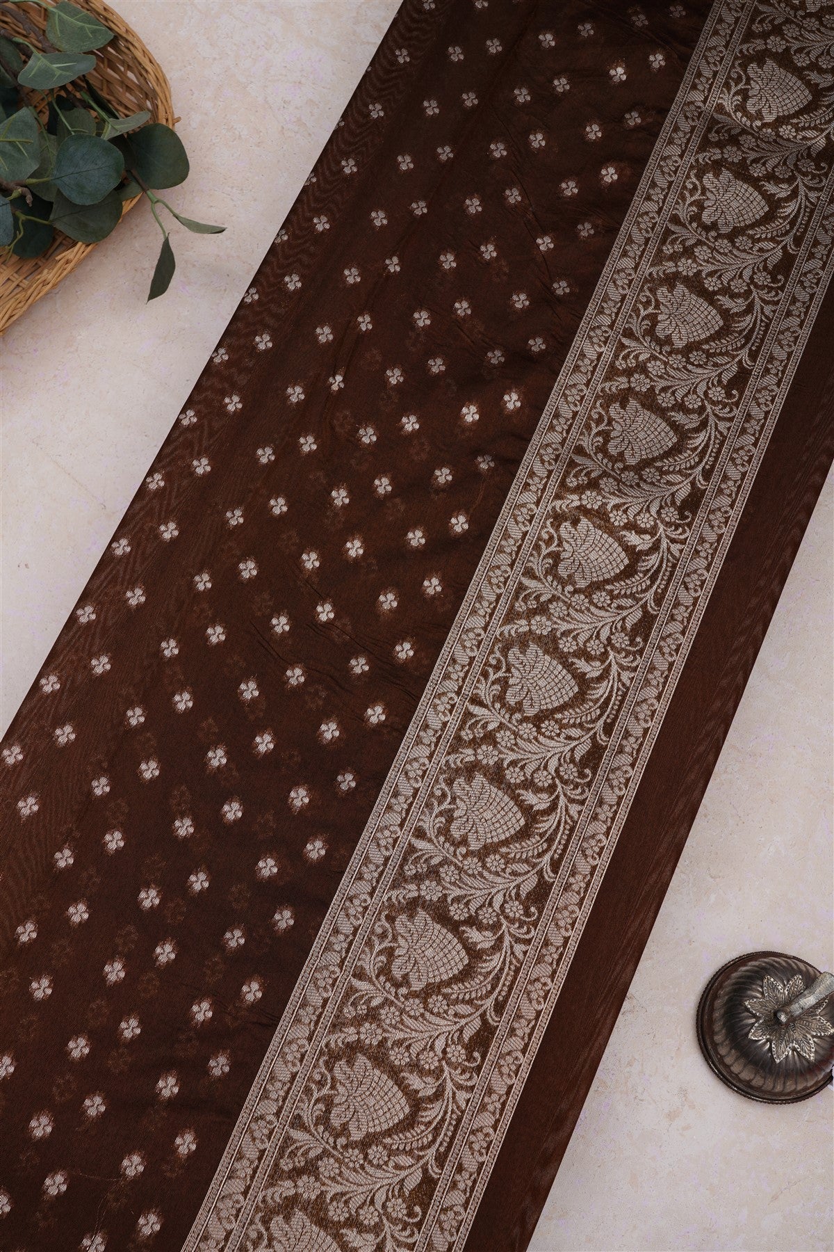 Banarasi Silk Brown Saree