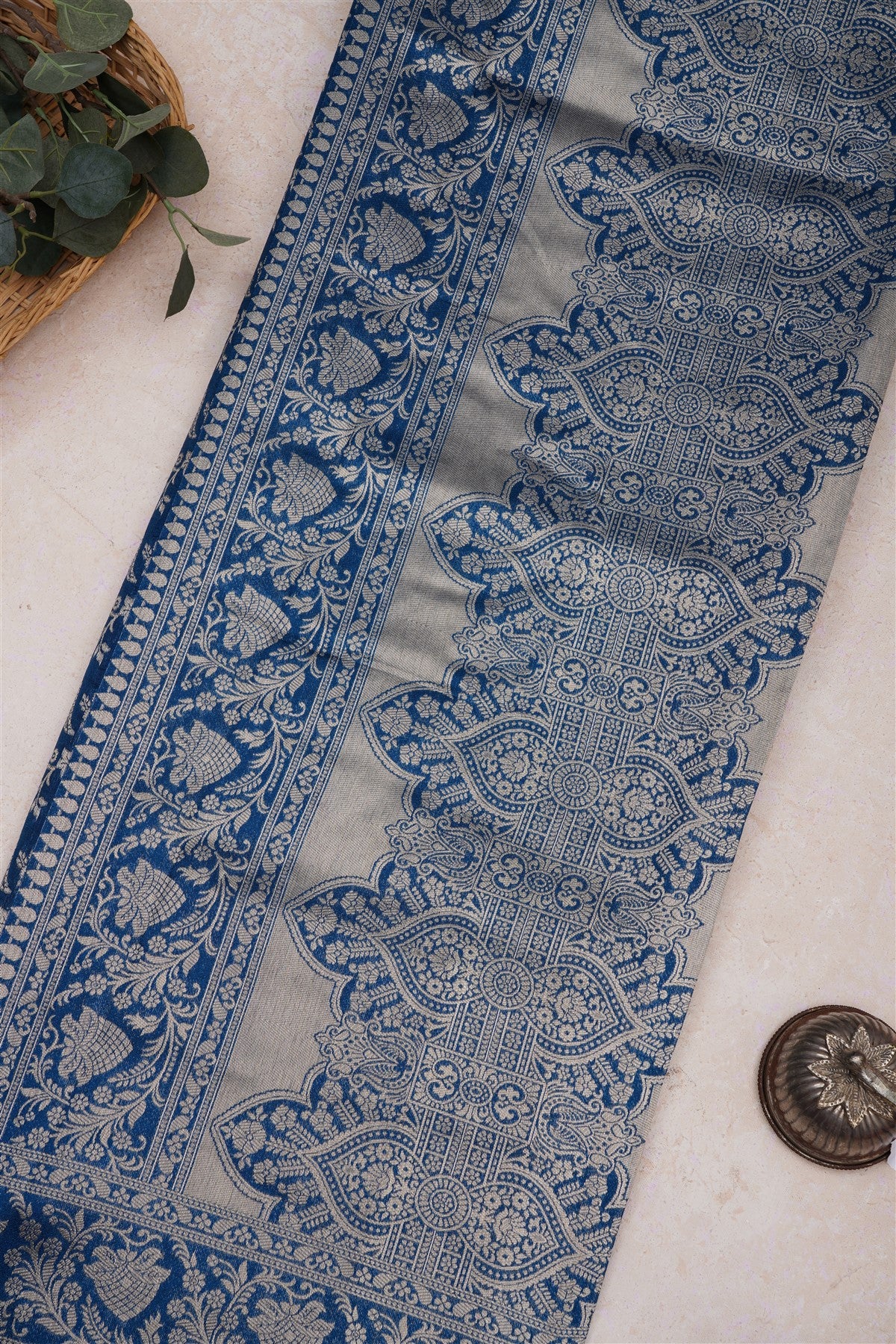 Banarasi Silk Dark Blue Saree
