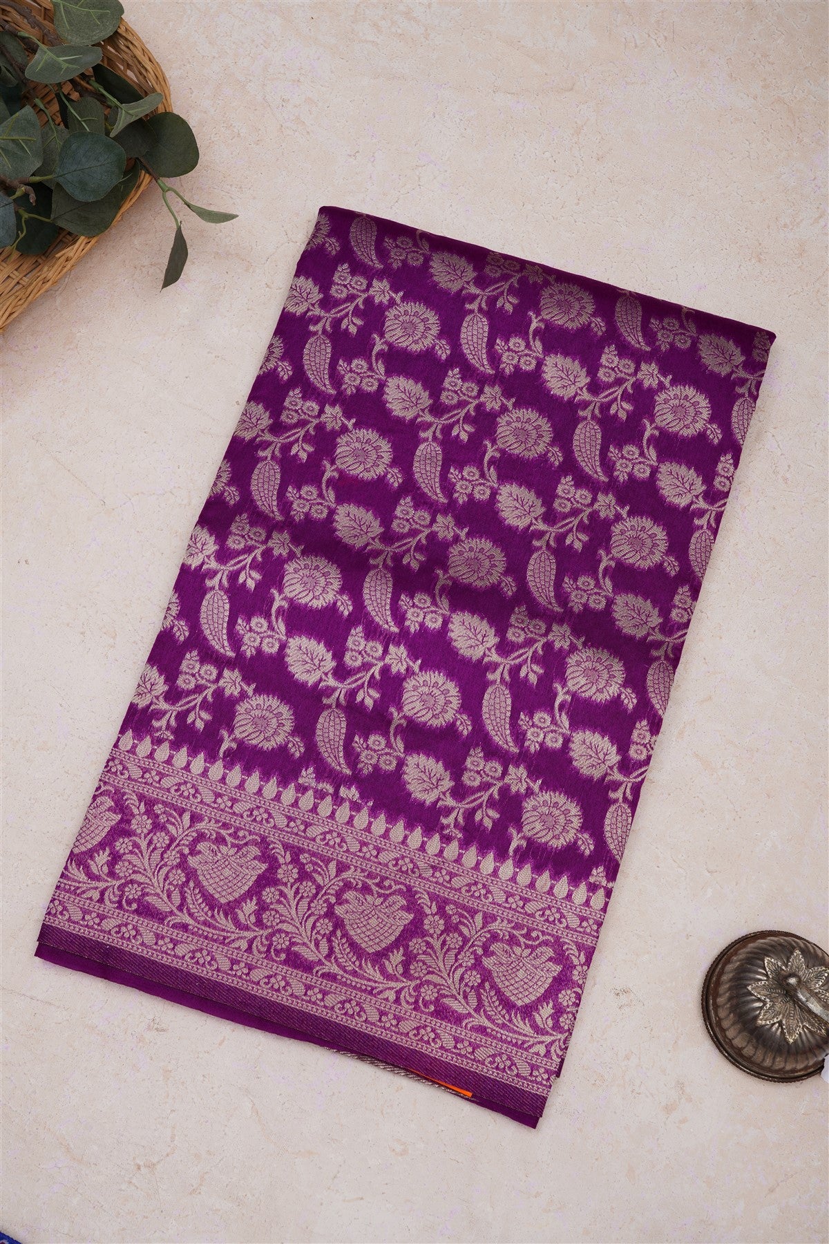 Banarasi Silk Purple Saree