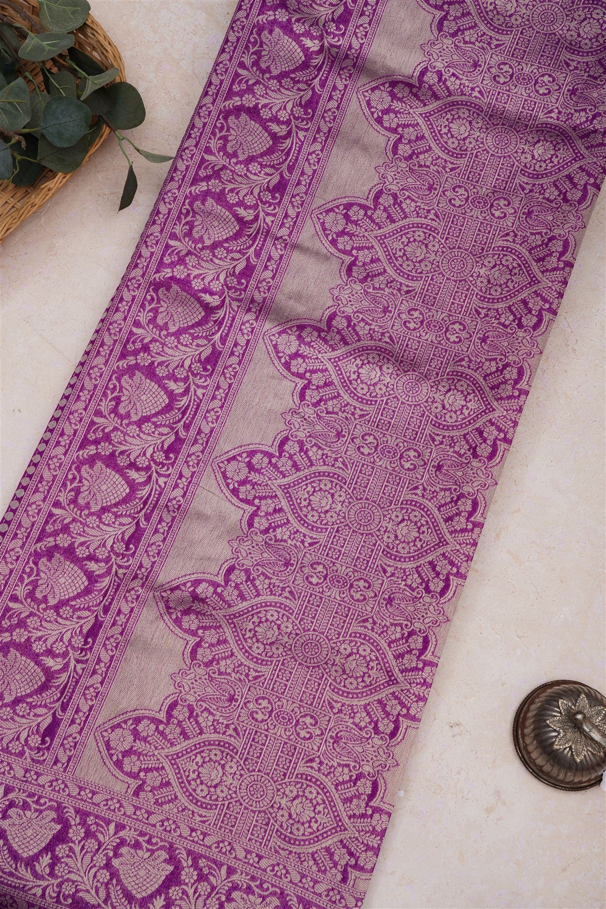 Banarasi Silk Purple Saree