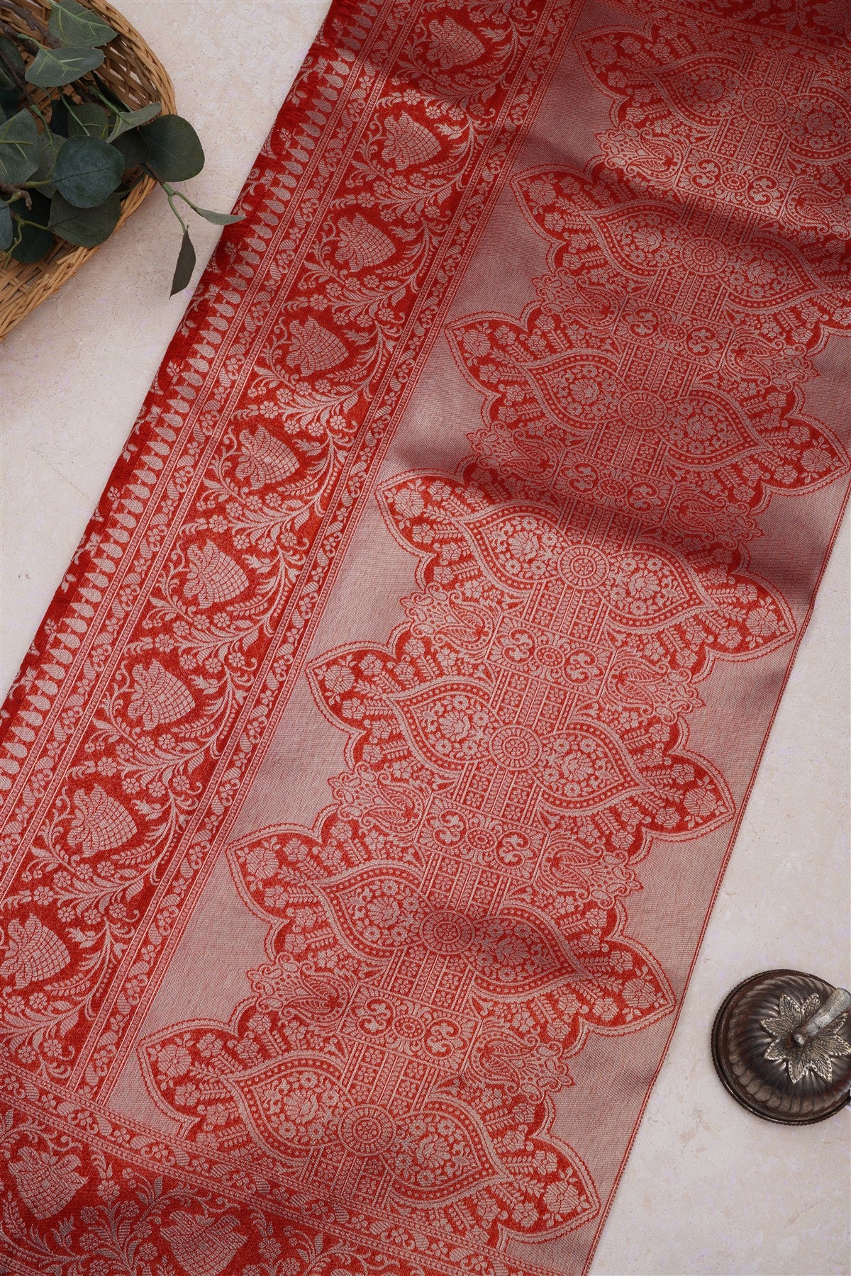 Banarasi Silk Rust Saree
