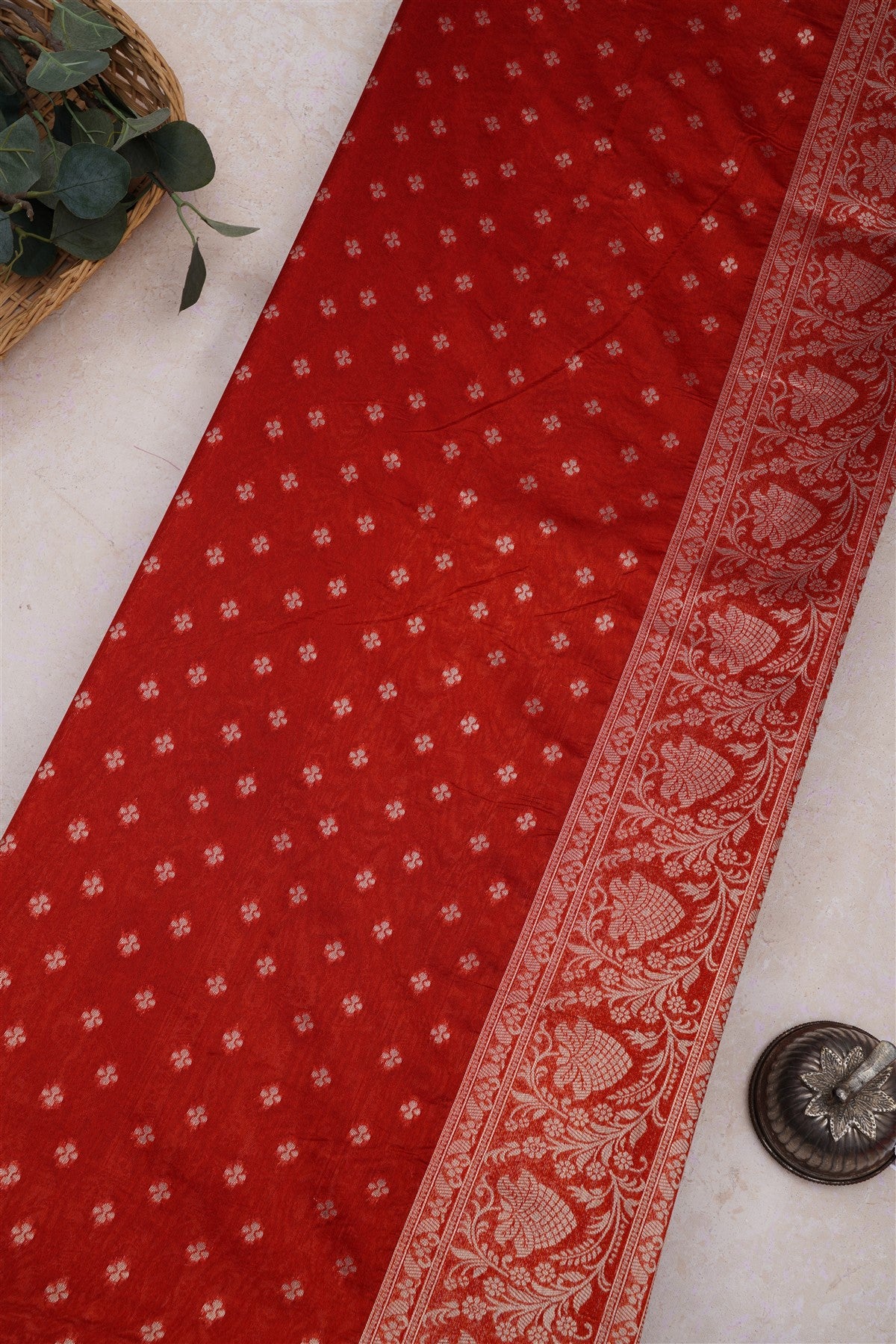 Banarasi Silk Rust Saree