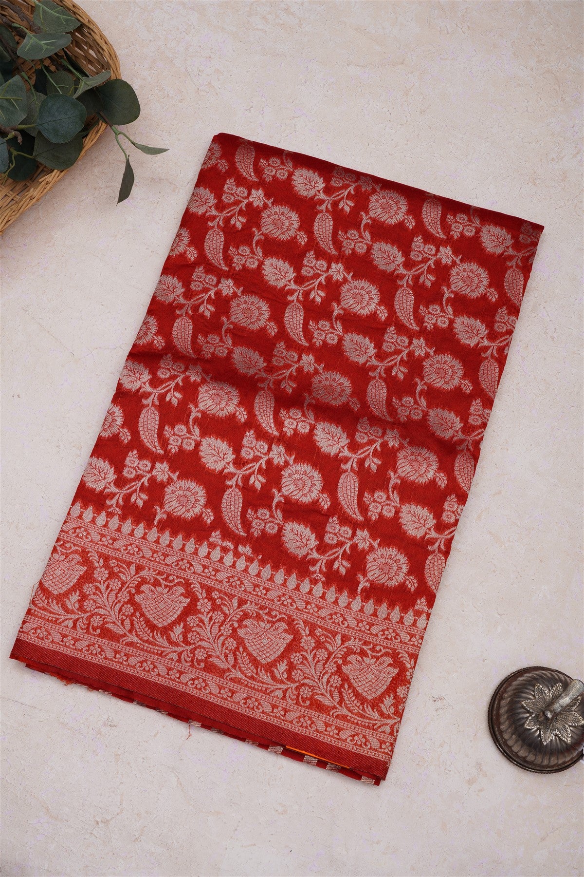 Banarasi Silk Rust Saree