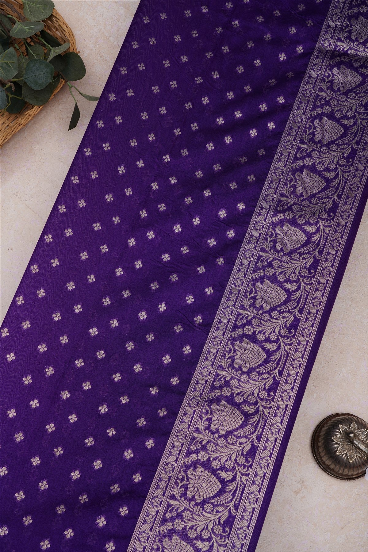 Banarasi Silk Violet Saree