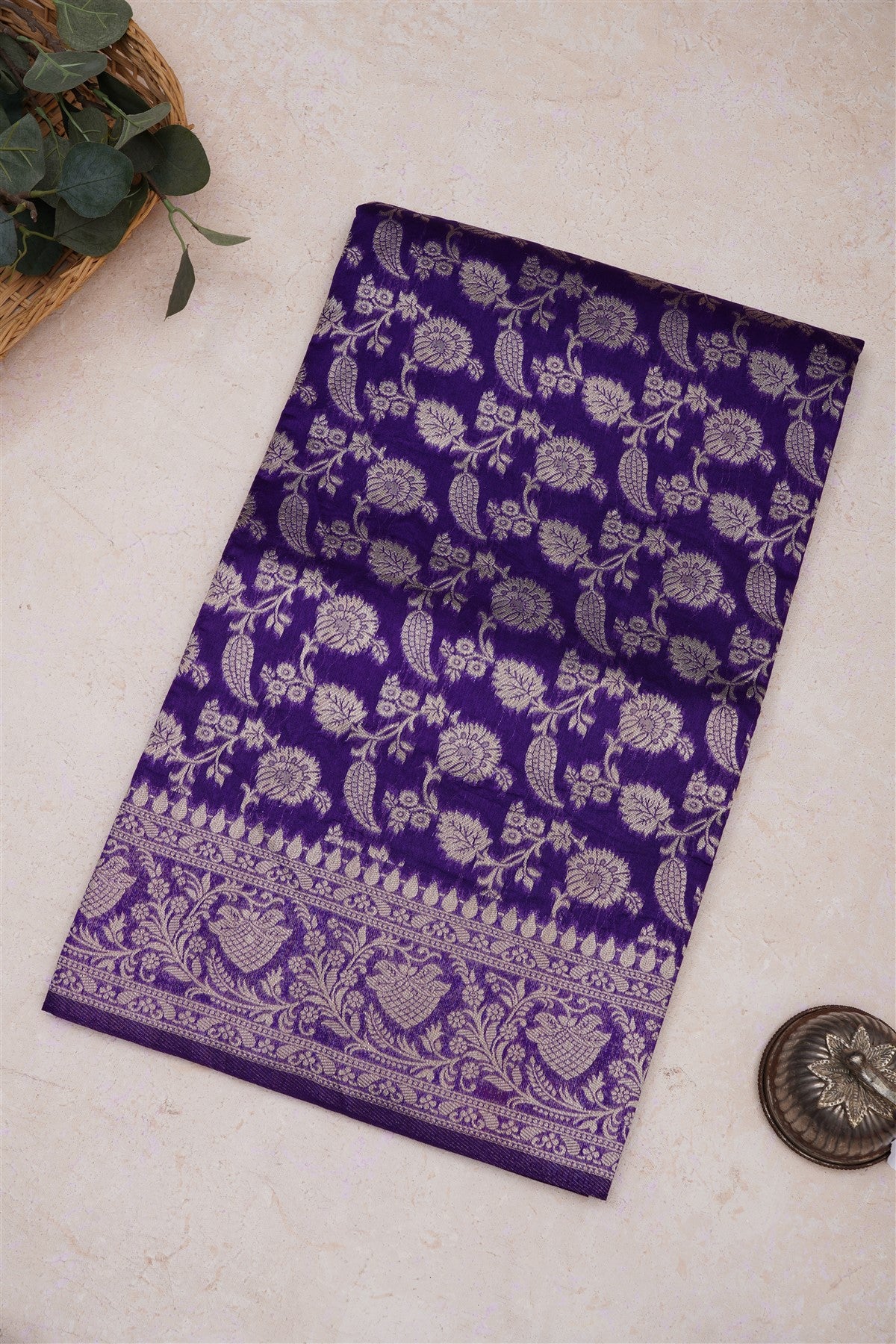 Banarasi Silk Violet Saree