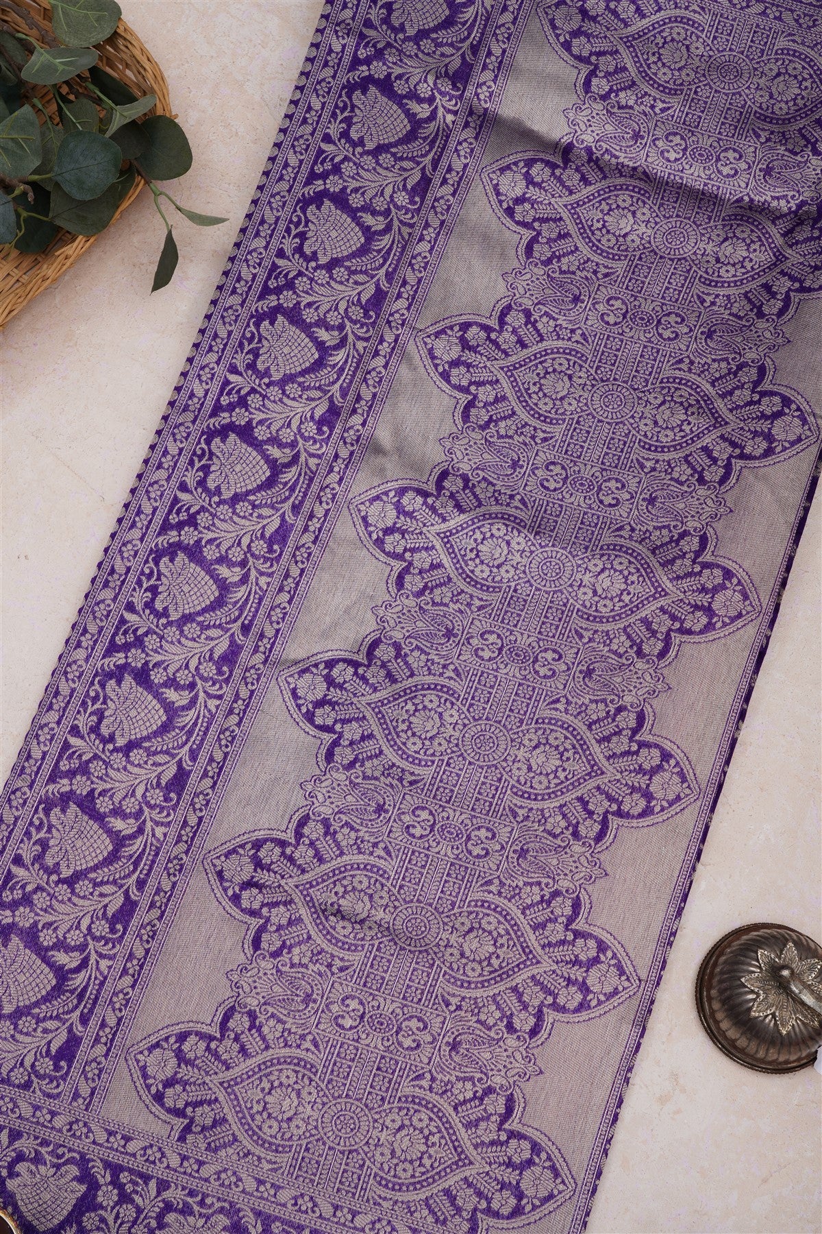 Banarasi Silk Violet Saree