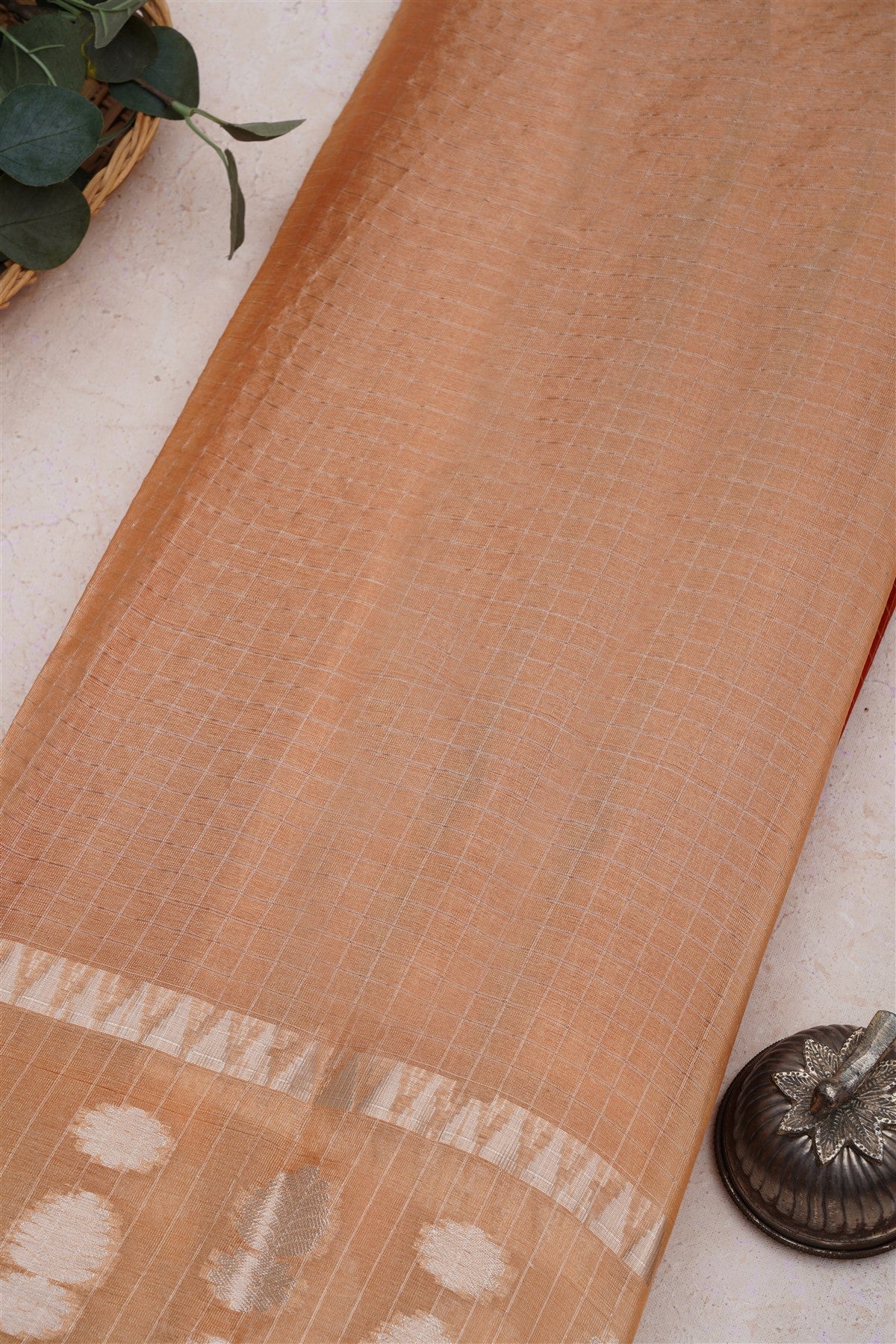 Banarasi Warm Silk Rust Saree