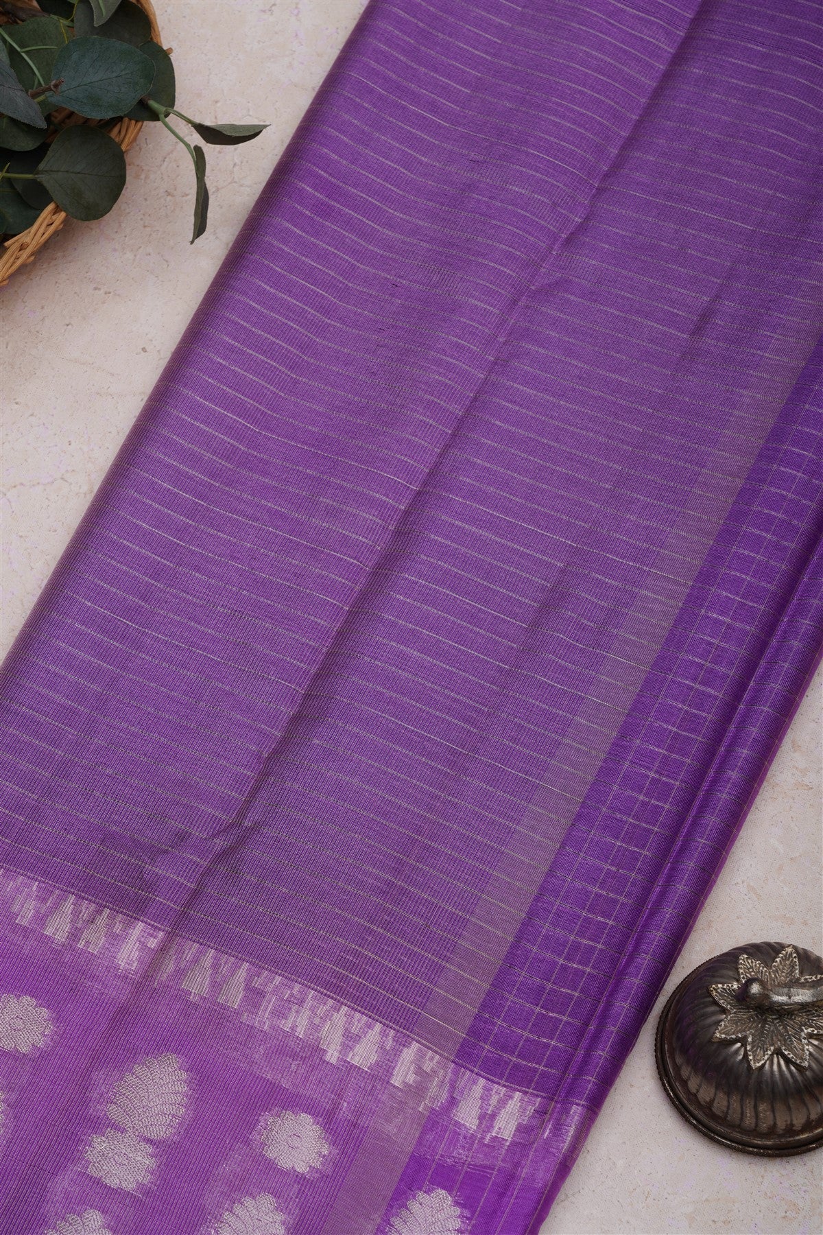 Banarasi Warm Silk Violet Saree