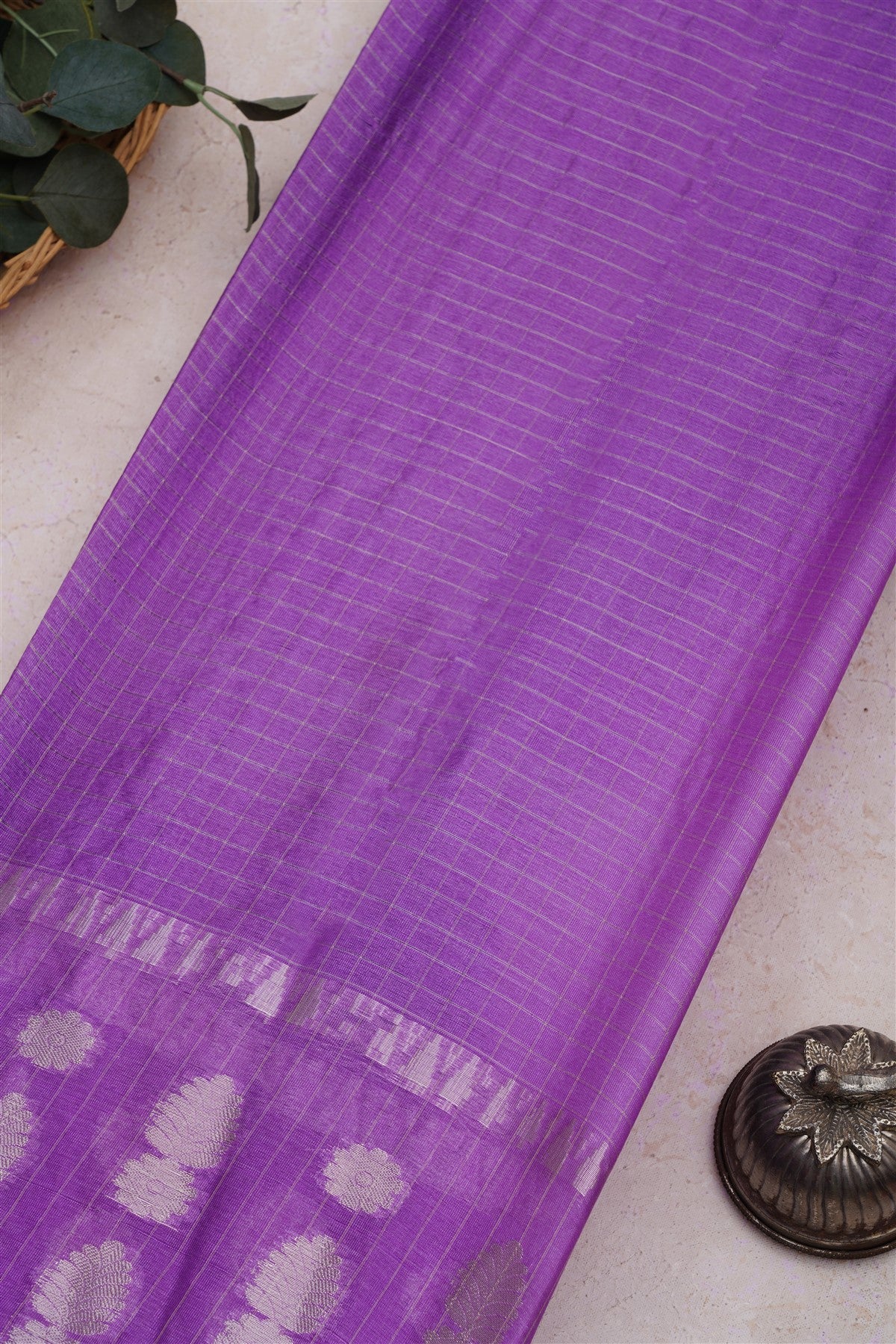 Banarasi Warm Silk Violet Saree