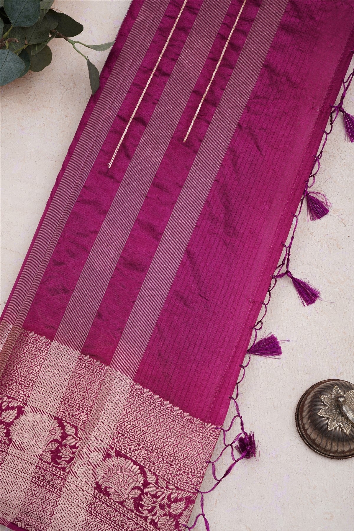Banarasi Pashmina Violet Saree