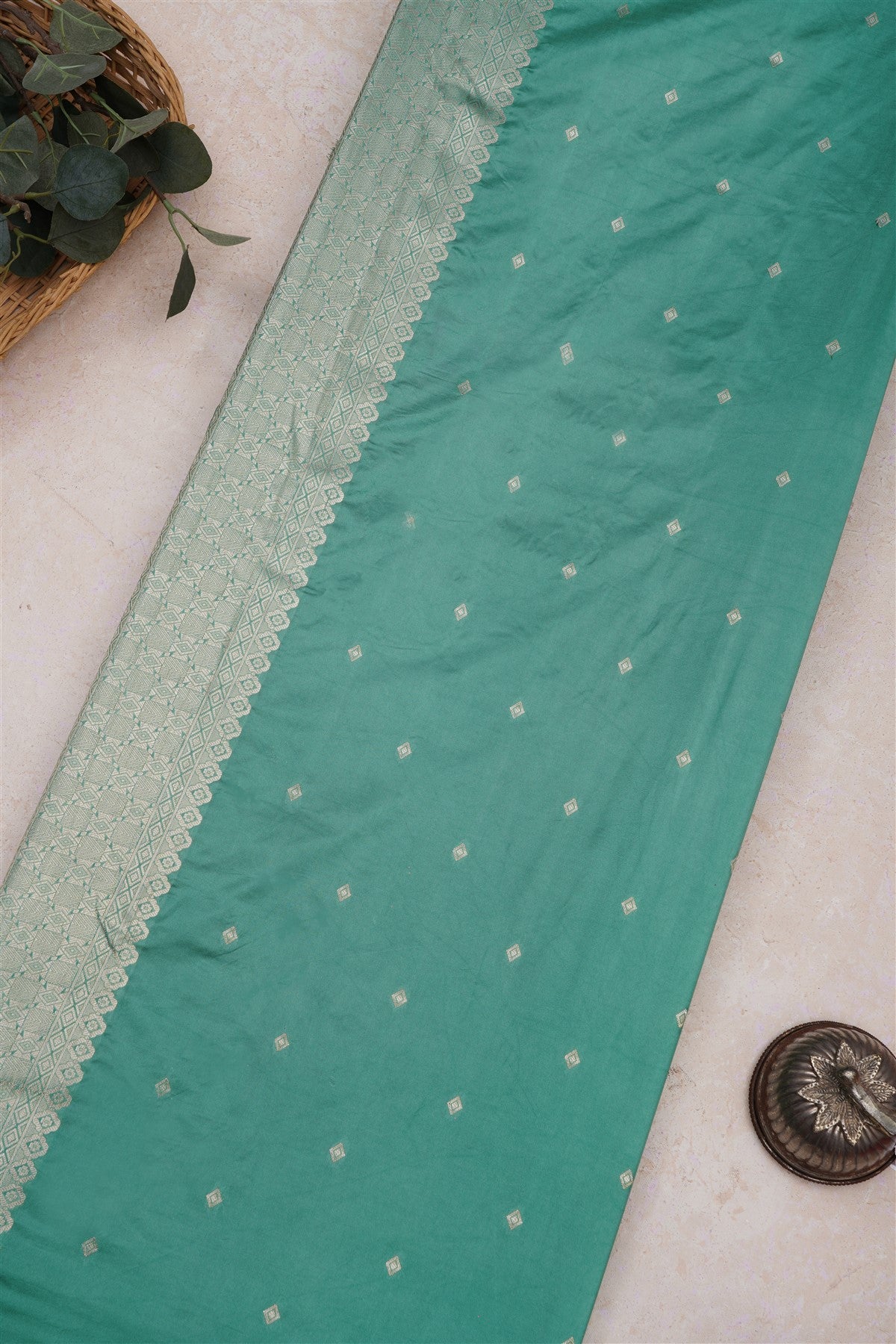 Banarasi Silk Dark Green Saree