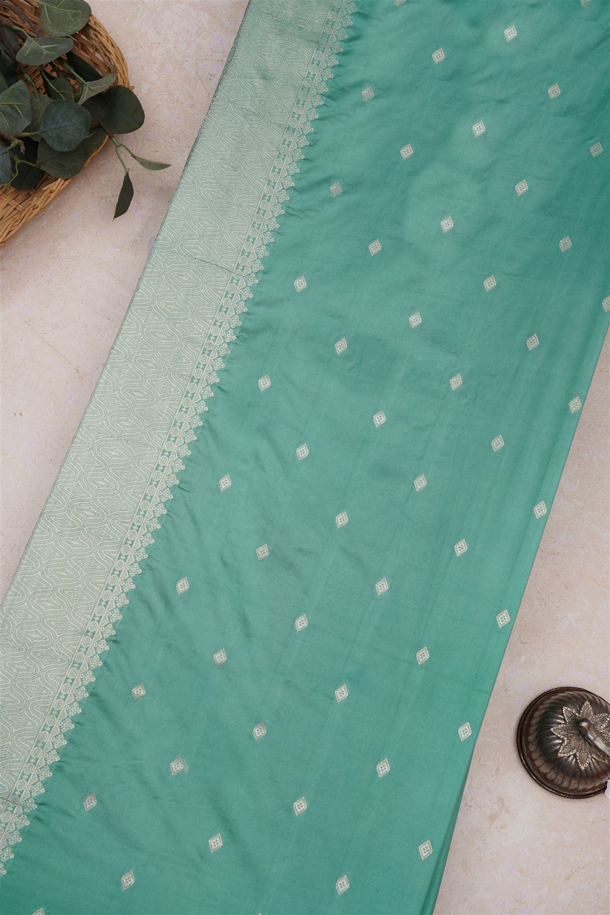 Banarasi Silk Dark Green Saree