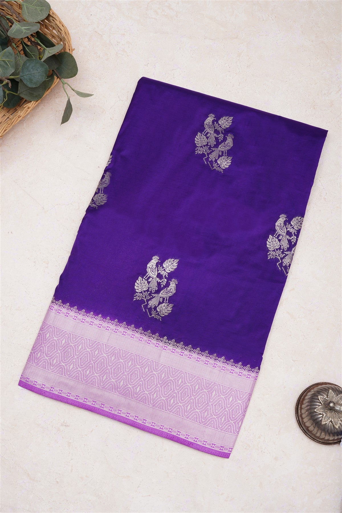 Banarasi Silk Violet Saree