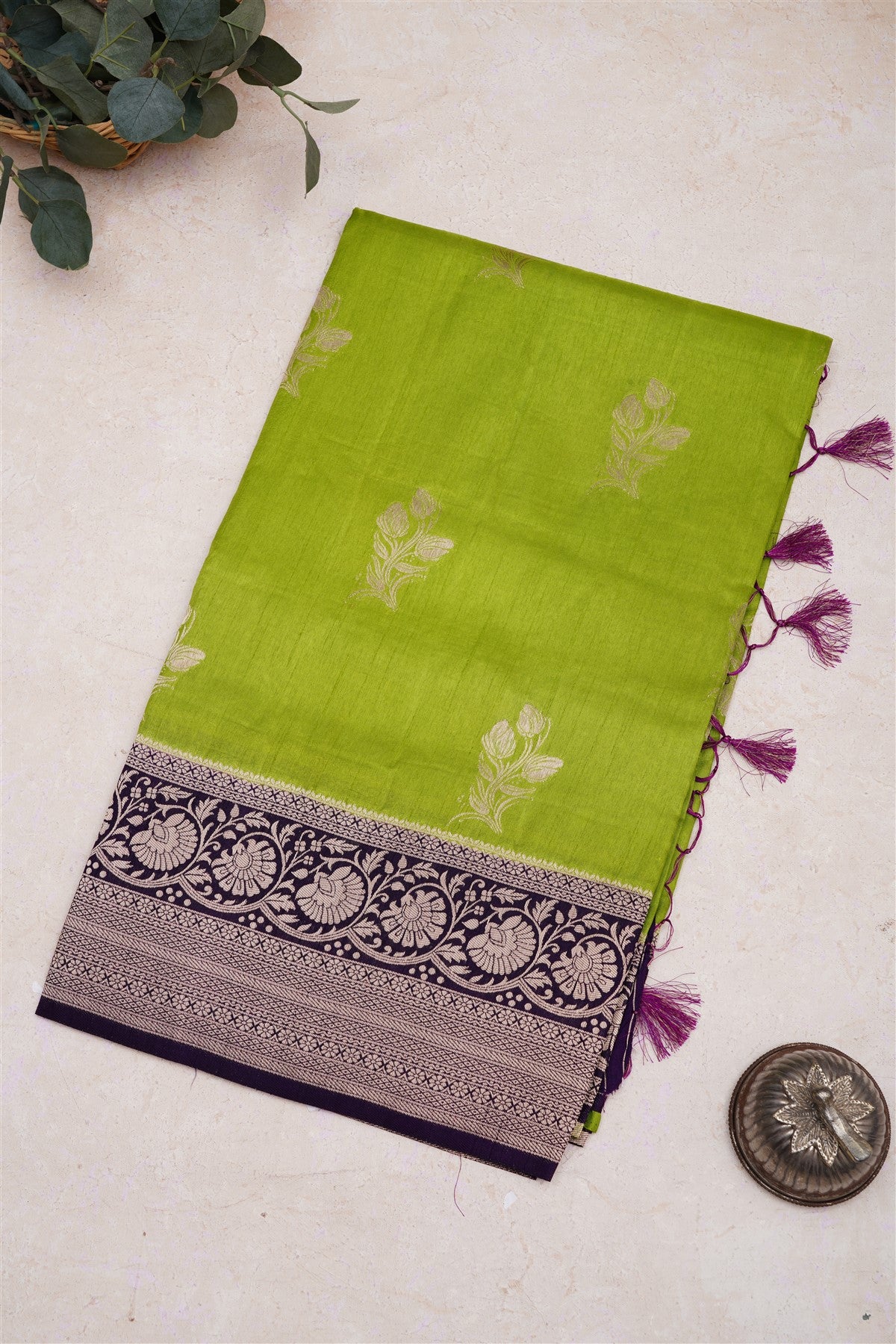 Banarasi Silk Light Green Saree