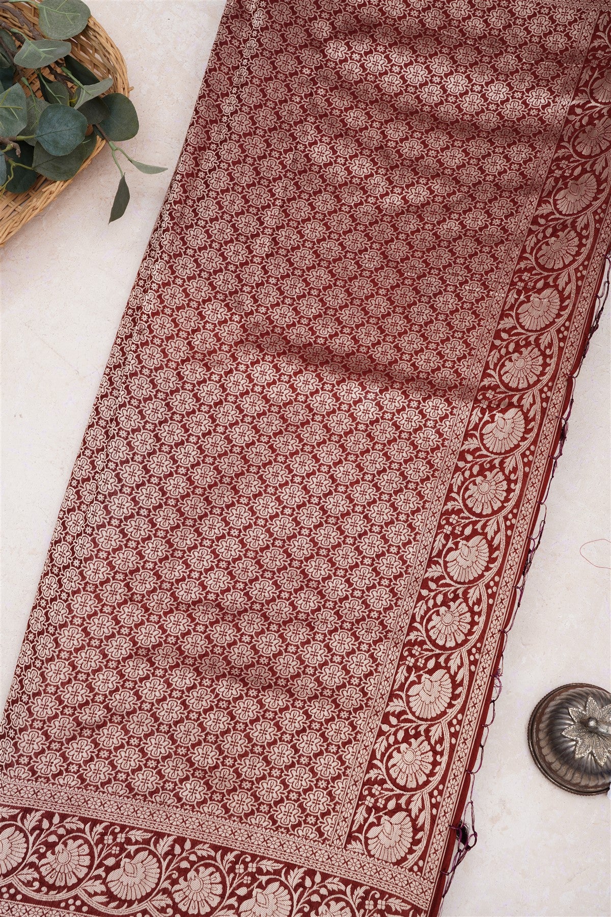 Banarasi Silk Orange Saree