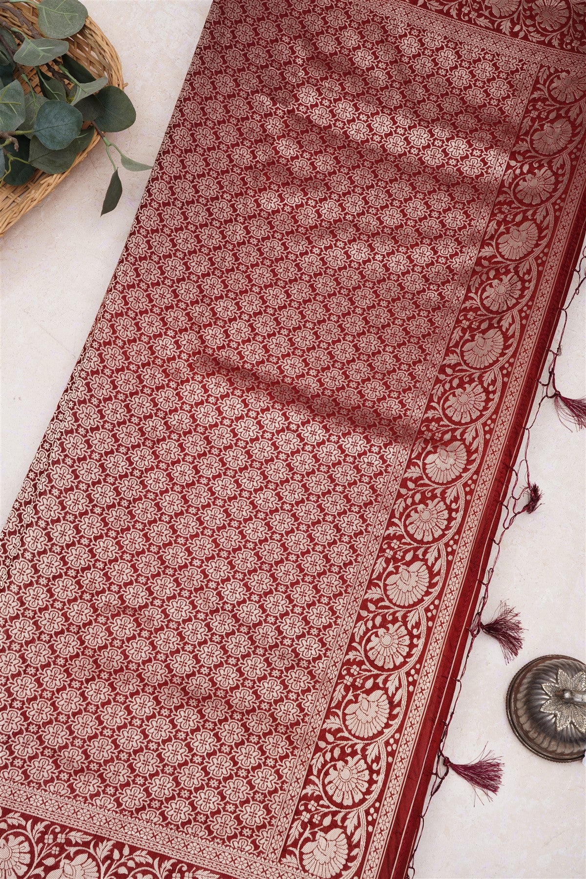 Banarasi Silk Rust Saree