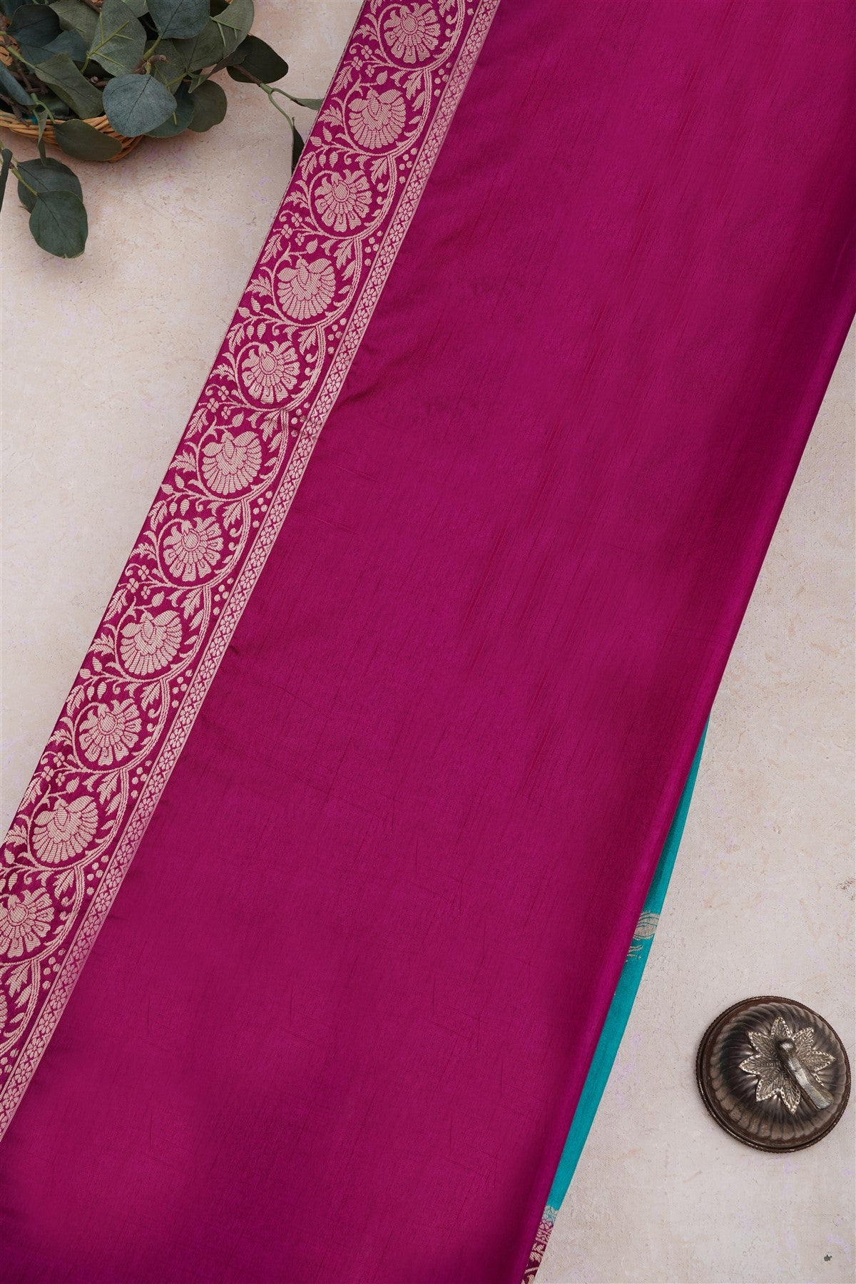 Banarasi Silk Teal Saree