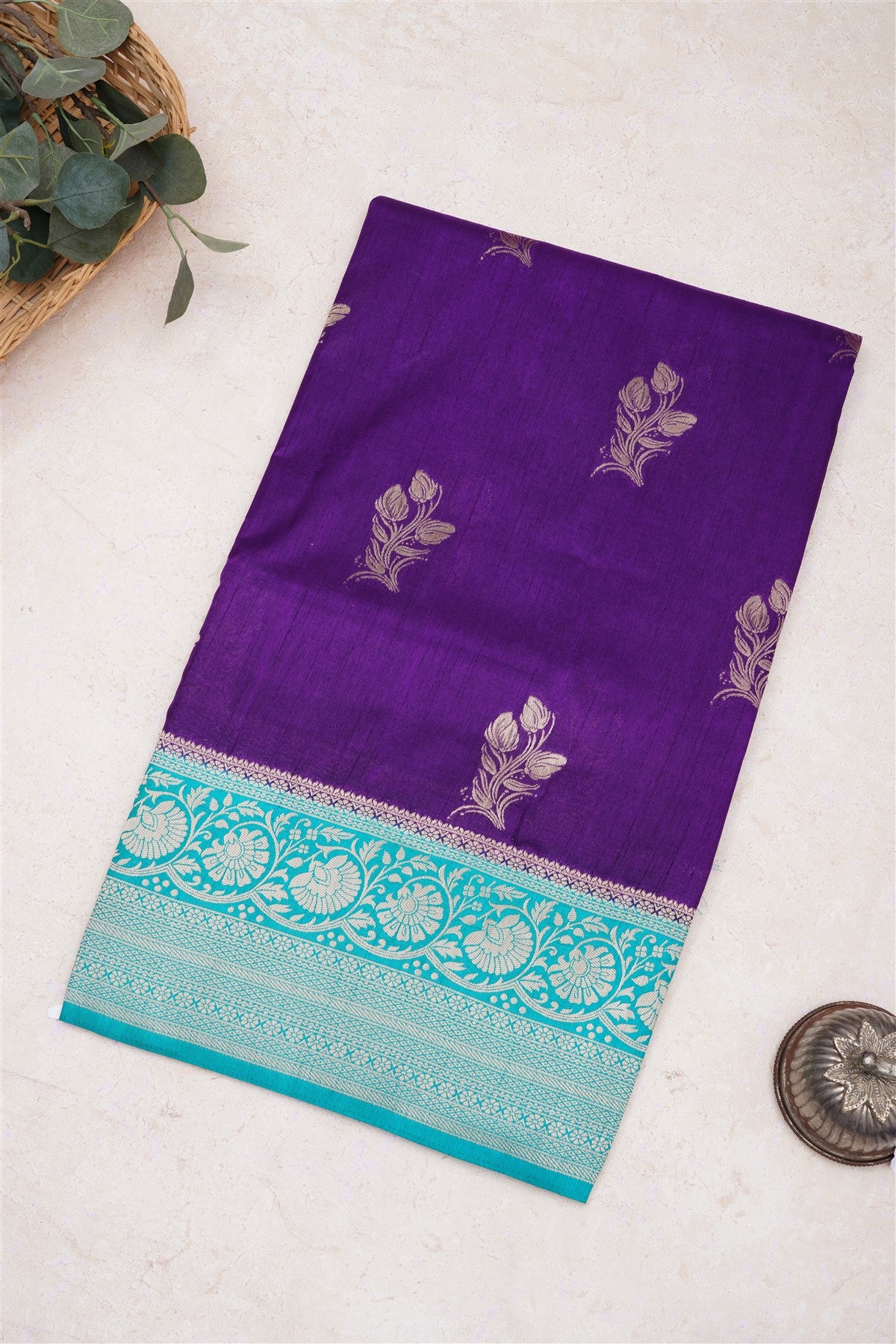 Banarasi Silk Violet Saree