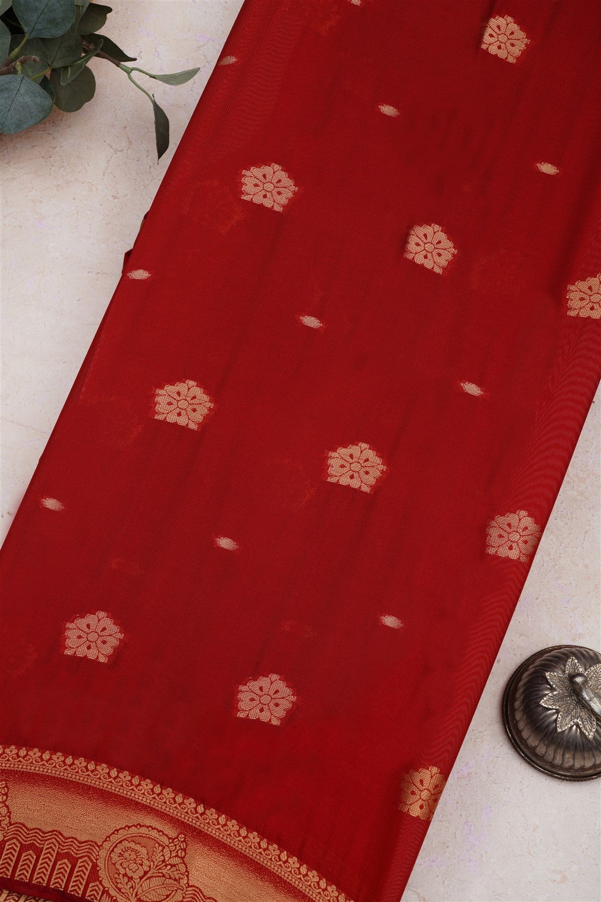 Mysore Crepe Silk Maroon Saree