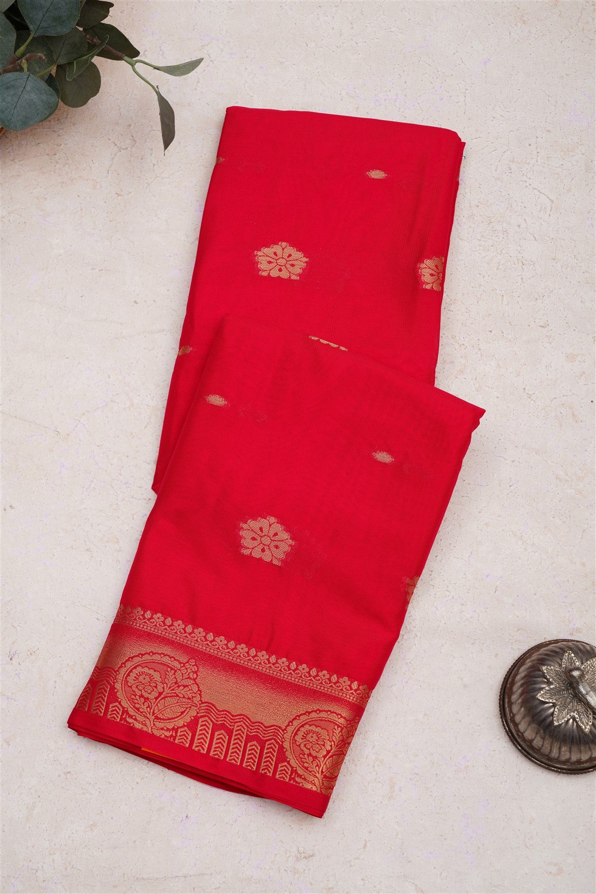 Mysore Crepe Silk Pink Saree