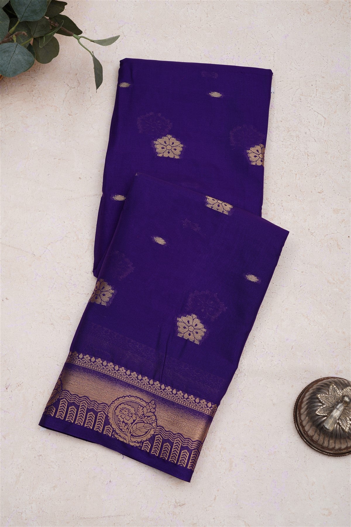 Mysore Crepe Silk Violet Saree