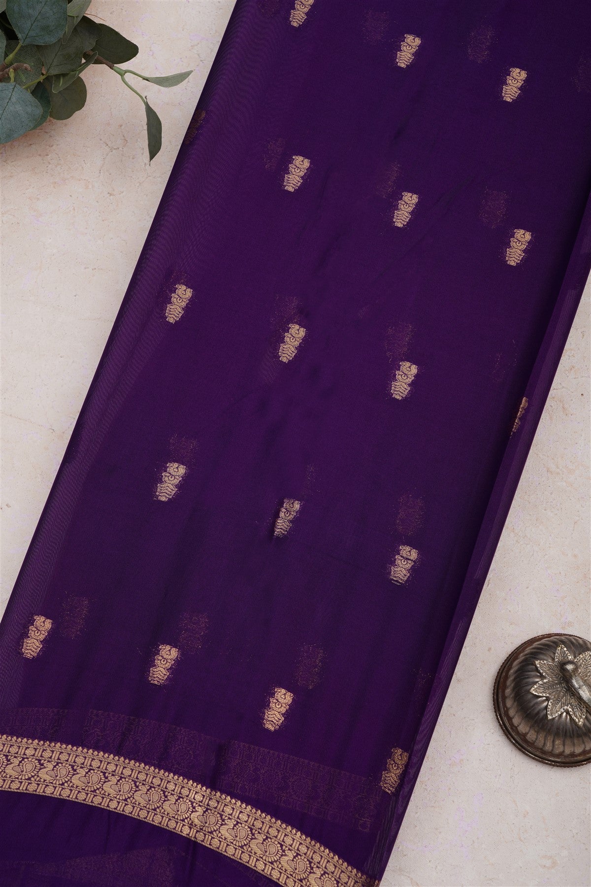 Mysore Crepe Silk Pink Saree