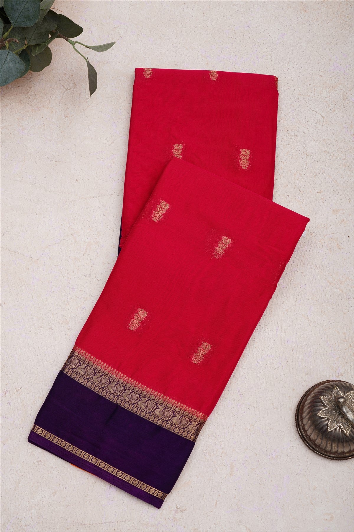 Mysore Crepe Silk Pink Saree