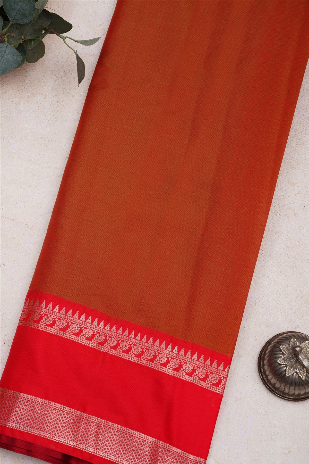 Banarasi Chanderi Silk Mehendi Green Saree