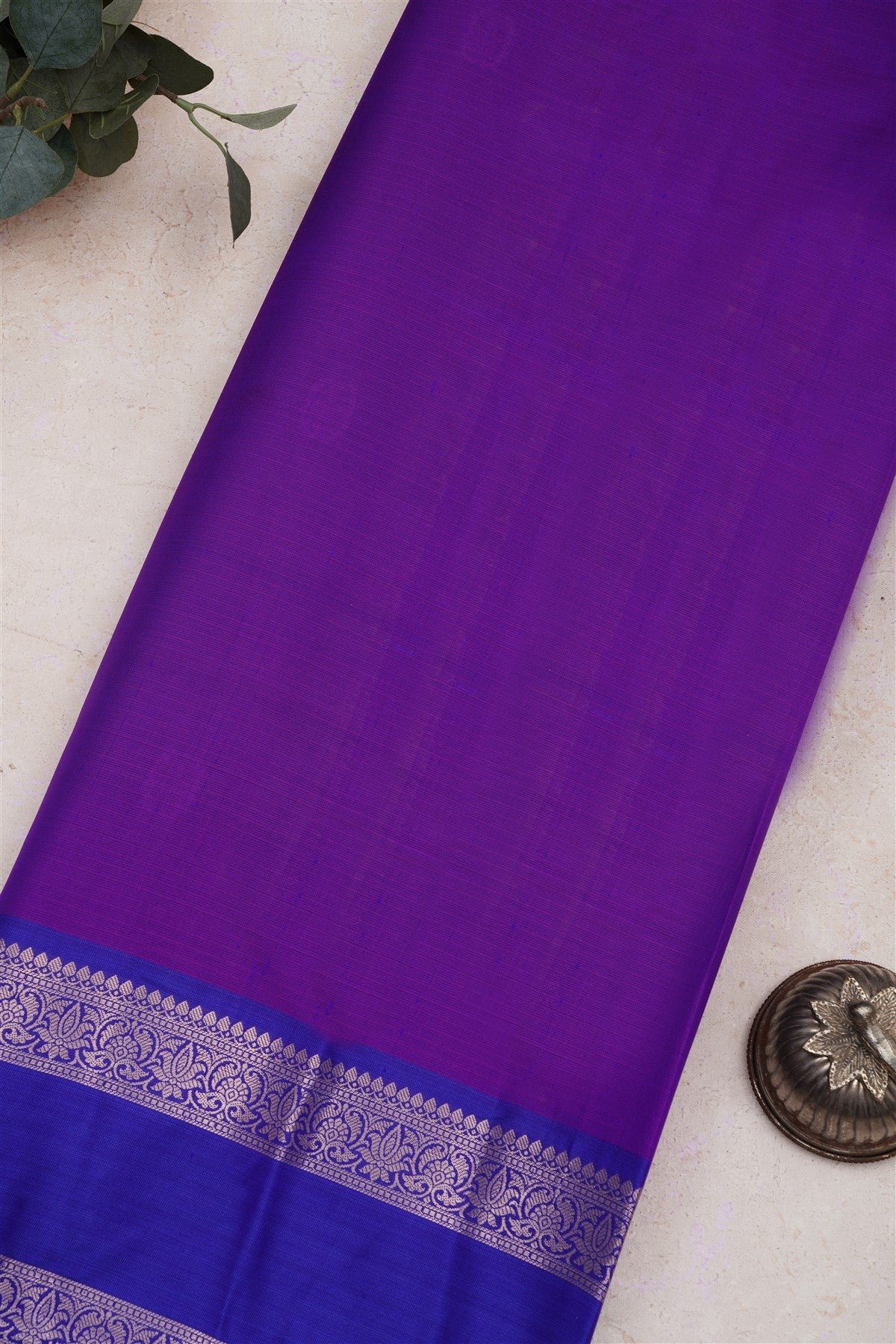 Banarasi Chanderi Silk Purple Saree