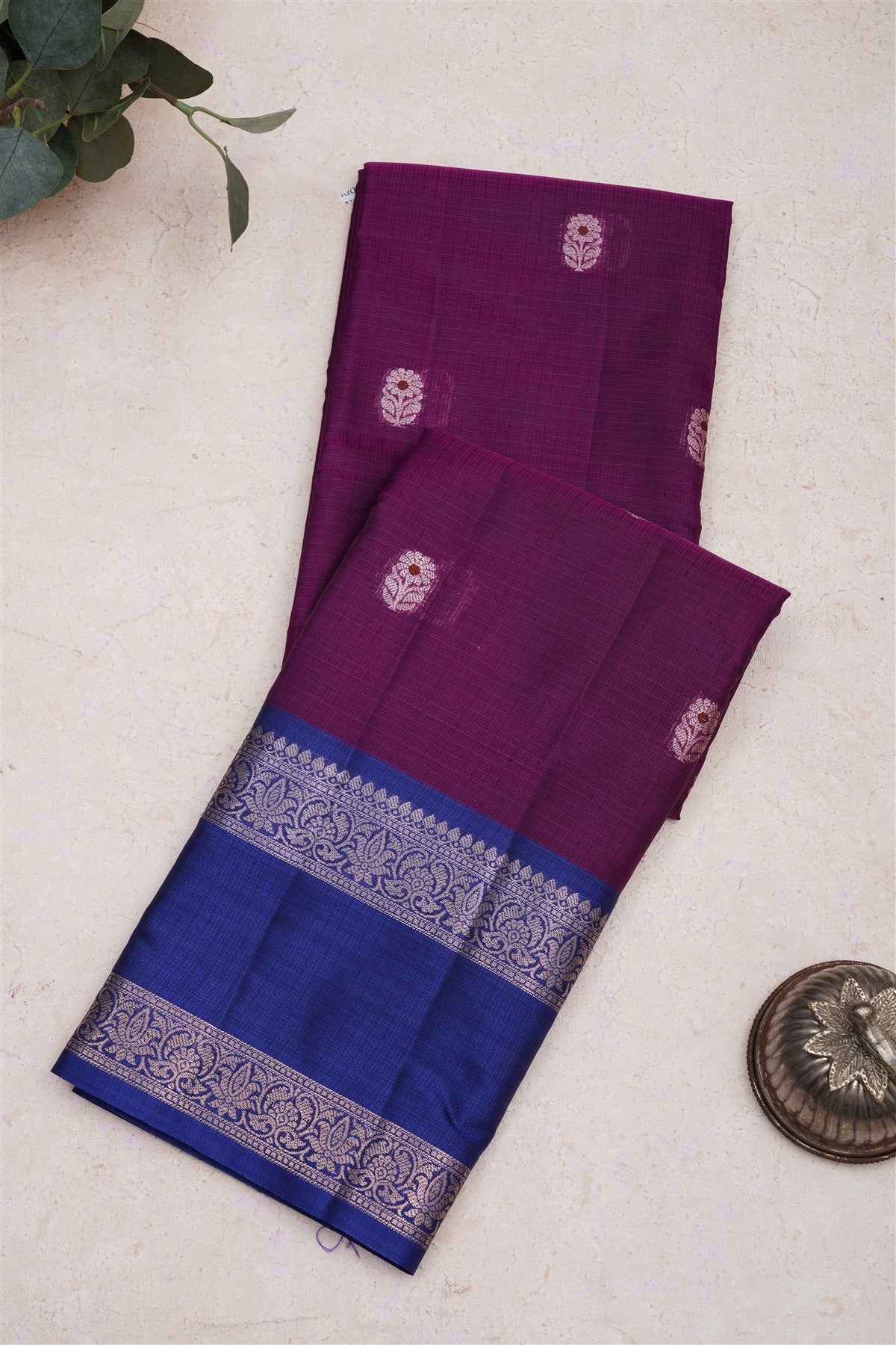 Banarasi Chanderi Silk Purple Saree