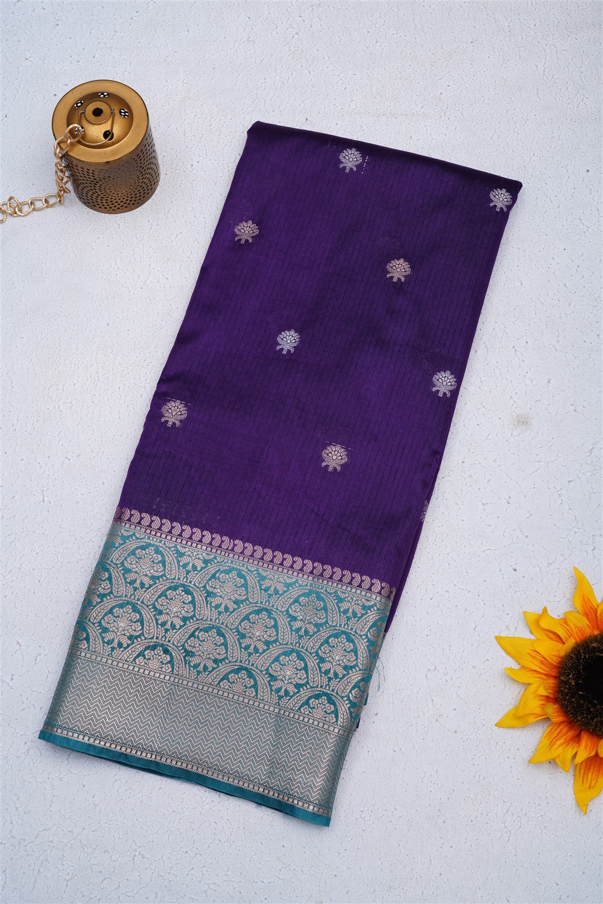 Banarasi Soft Silk Violet Saree