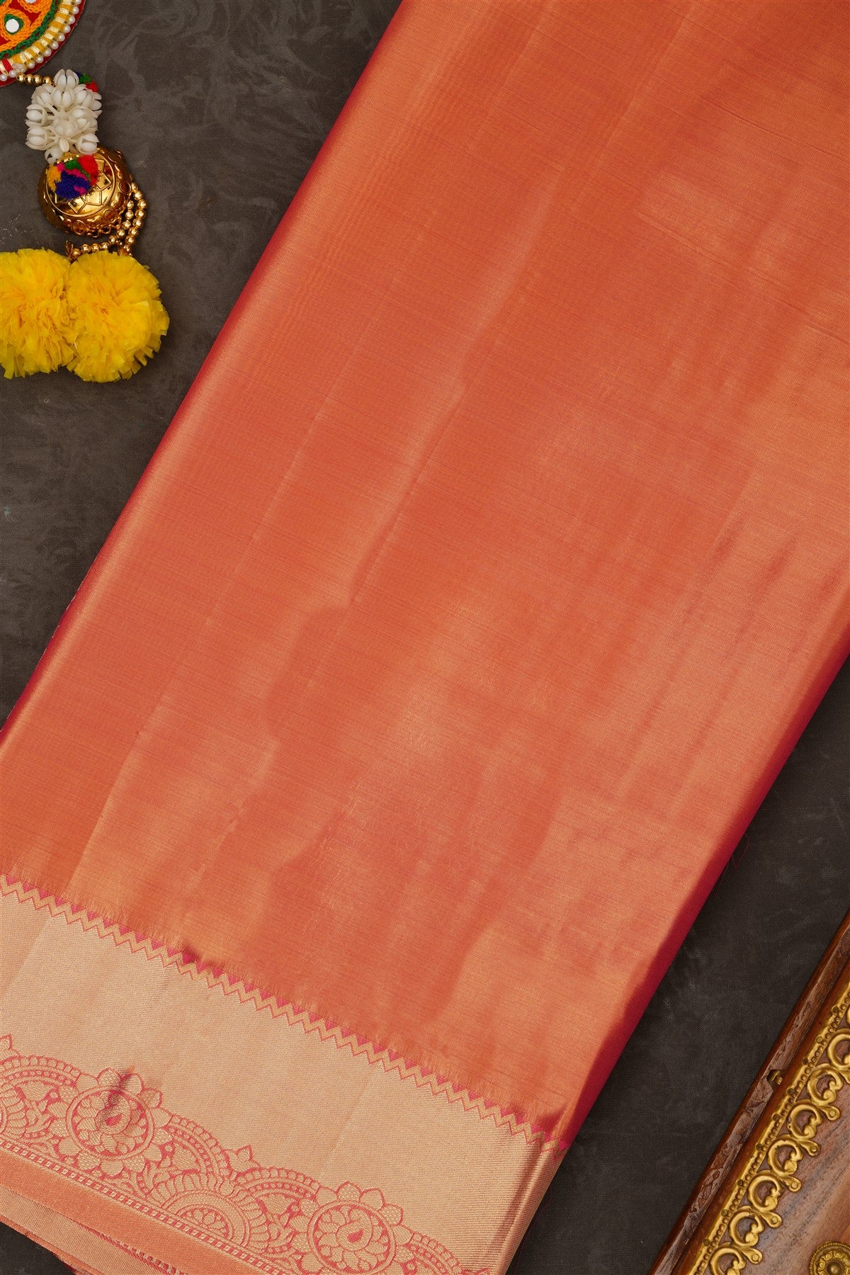 Semi Kanchipuram Tissue Silk Pink Saree