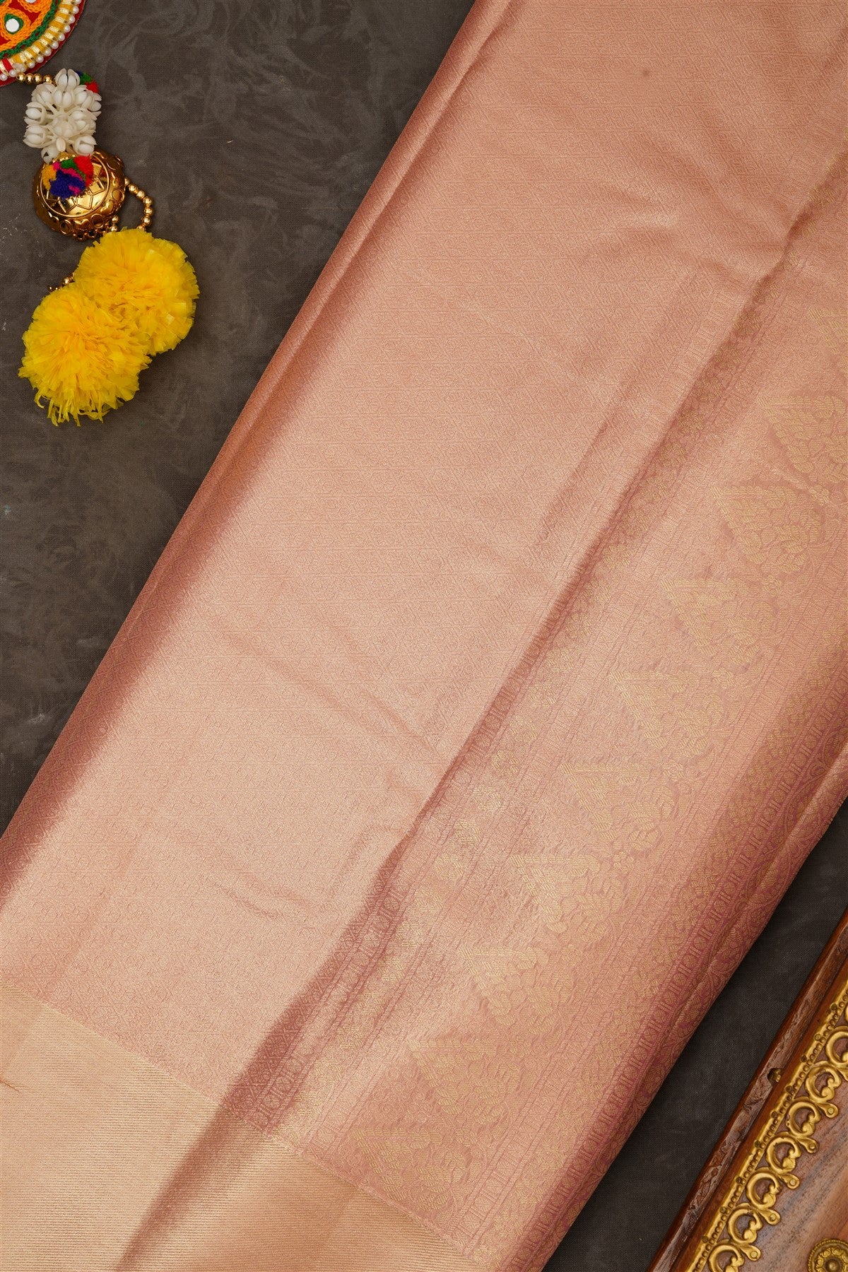 Semi Kanchipuram Tissue Silk Dual Shade Saree