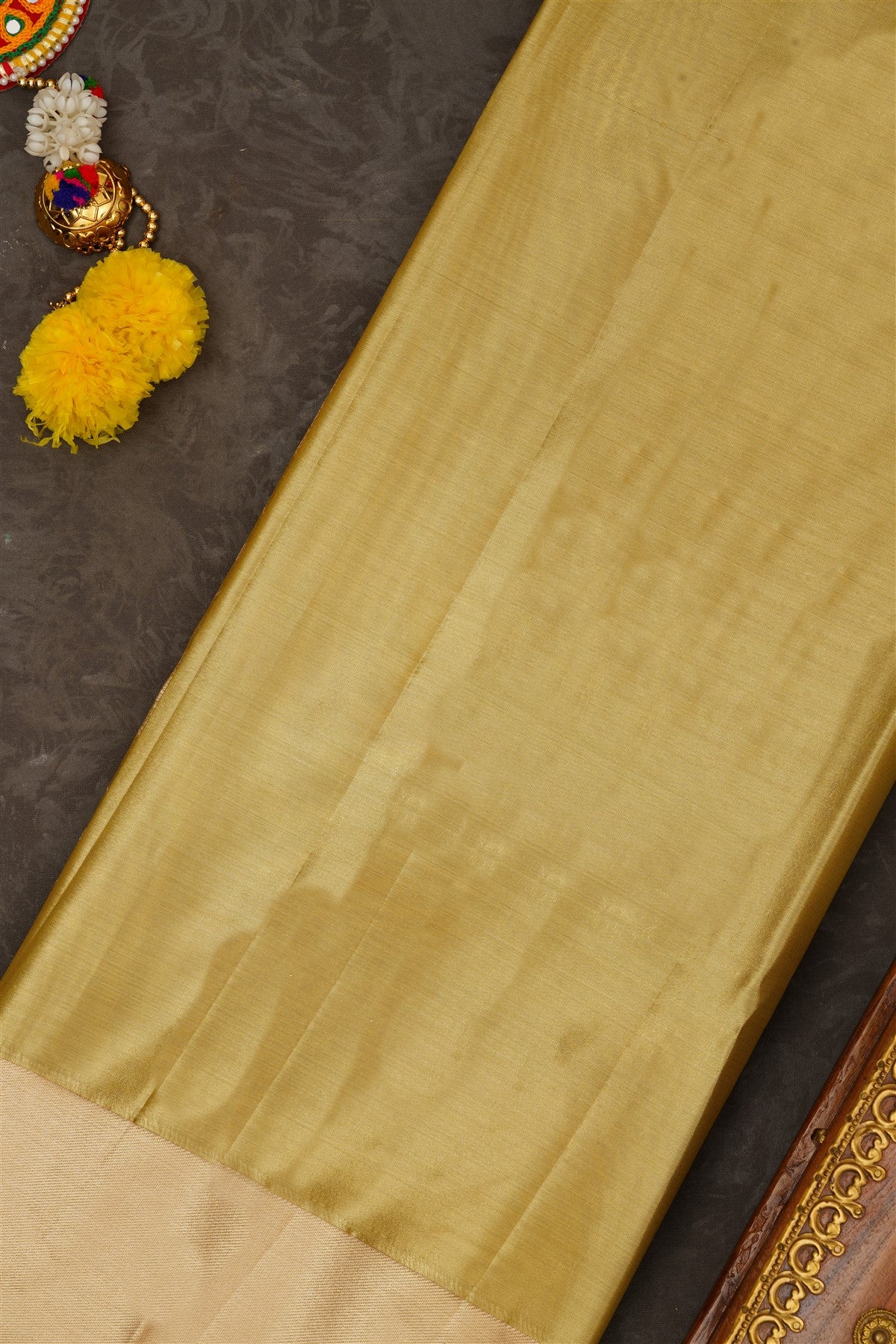 Semi Kanchipuram Tissue Silk Green Saree