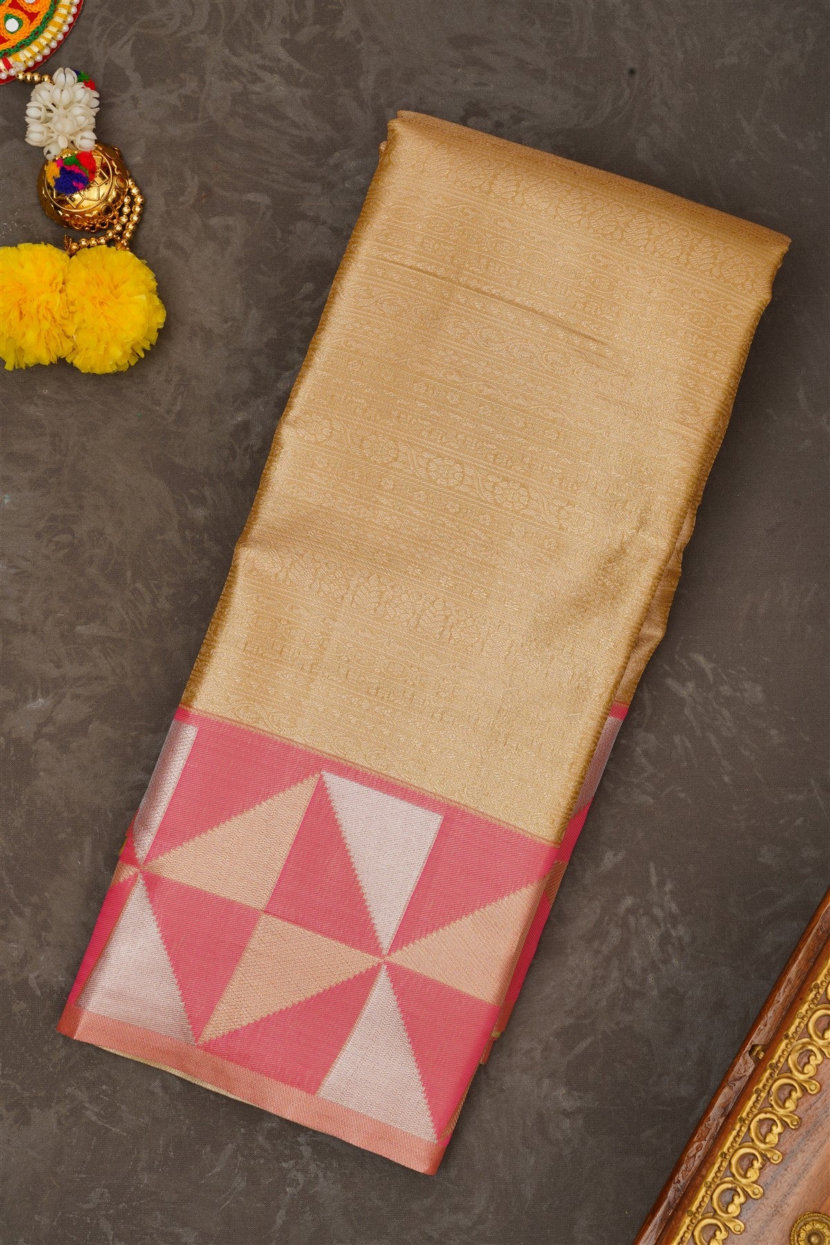 Semi Kanchipuram Tissue Silk Light Green Saree