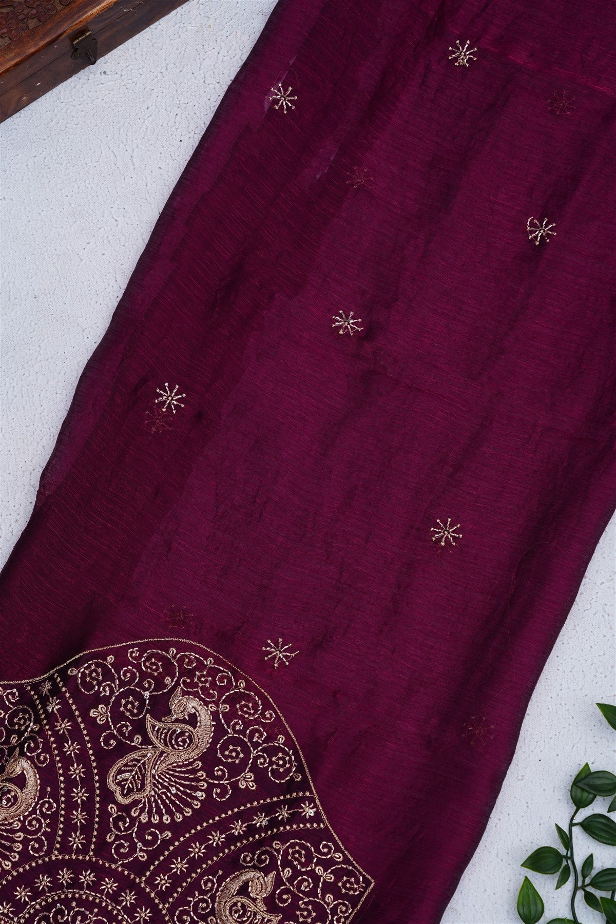 Fancy Space Silk Blue Saree