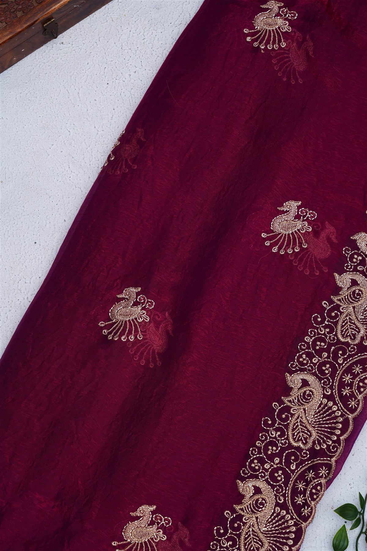 Fancy Space Silk Purple Saree