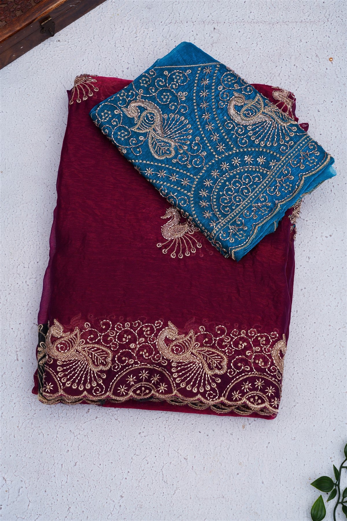 Fancy Space Silk Purple Saree