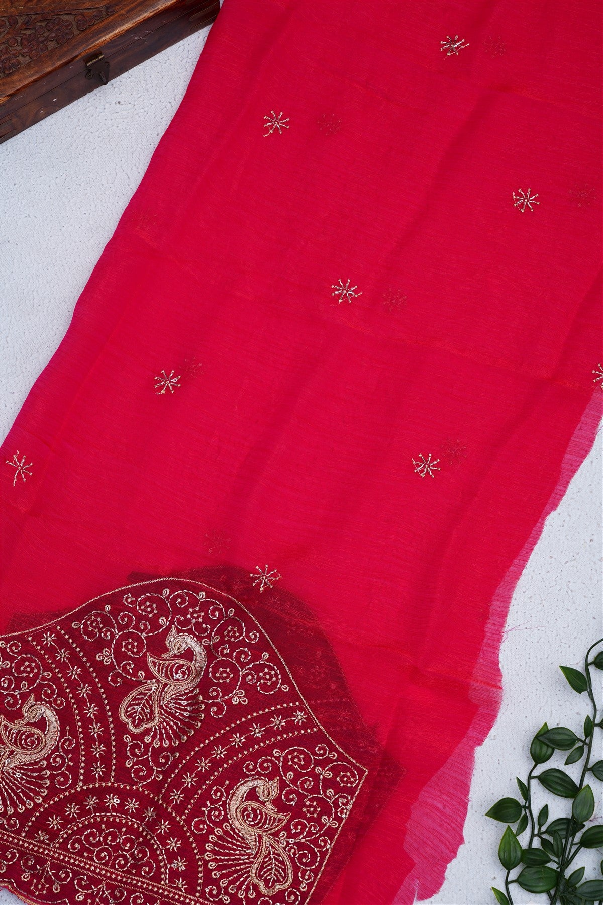 Fancy Space Silk Teal Saree
