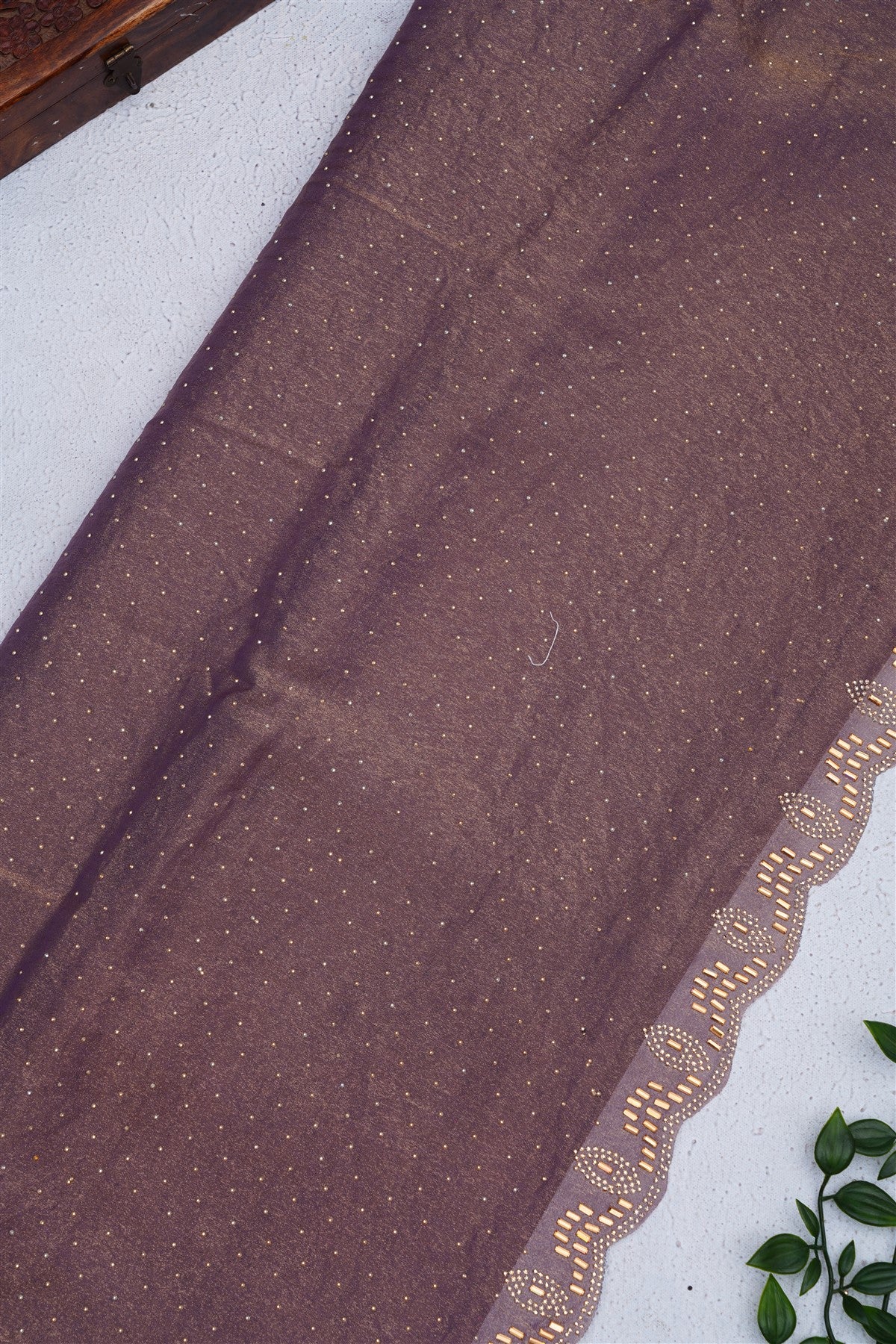 Fancy Space Silk Lavender Saree