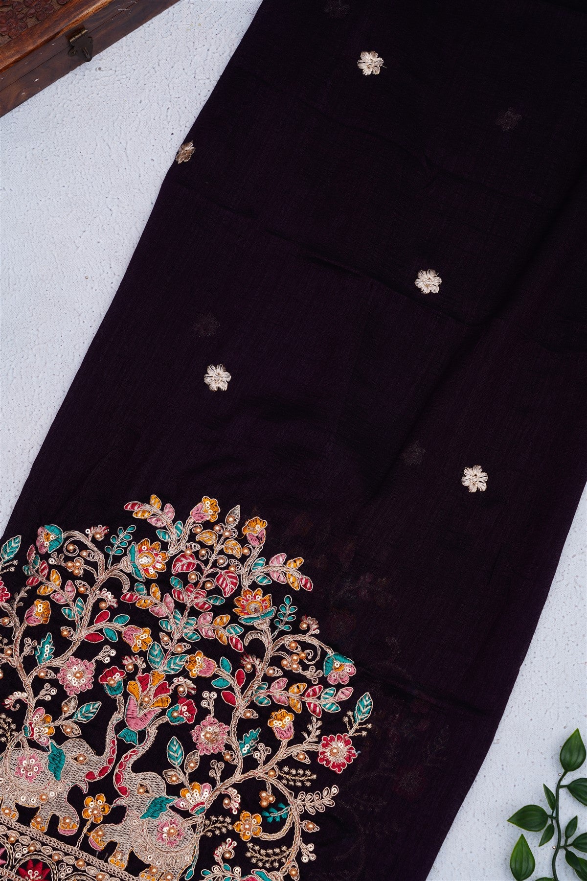 Fancy Space Silk Lavender Saree