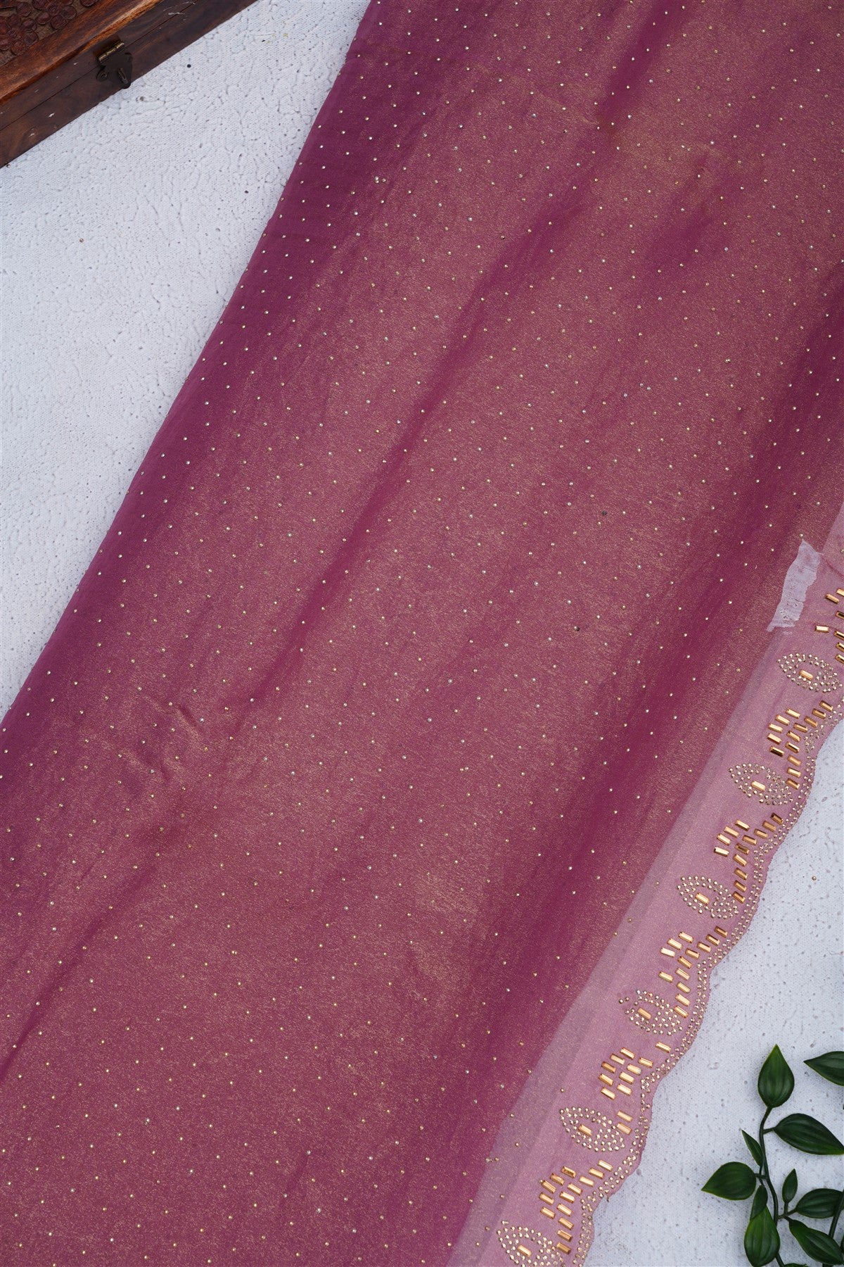 Fancy Space Silk Purple Saree