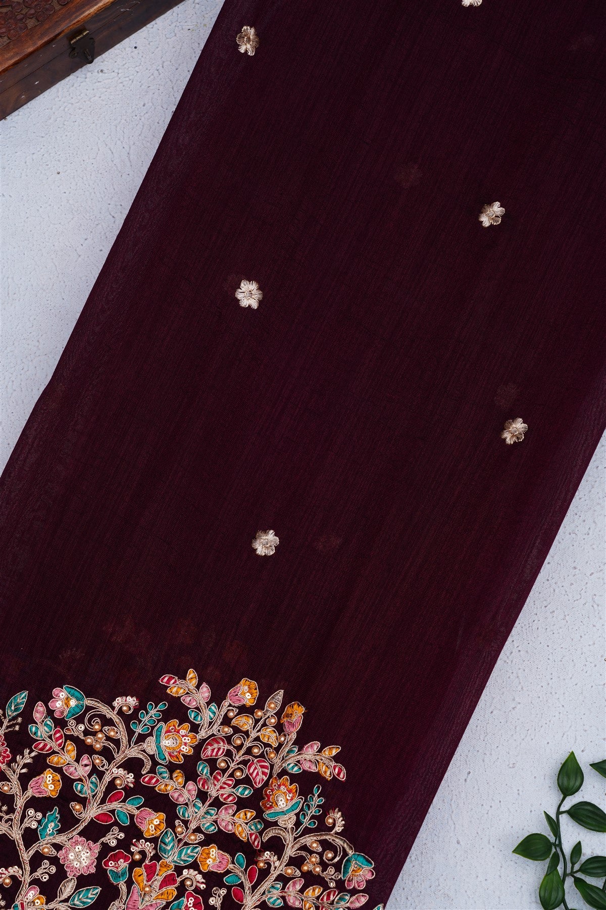 Fancy Space Silk Purple Saree