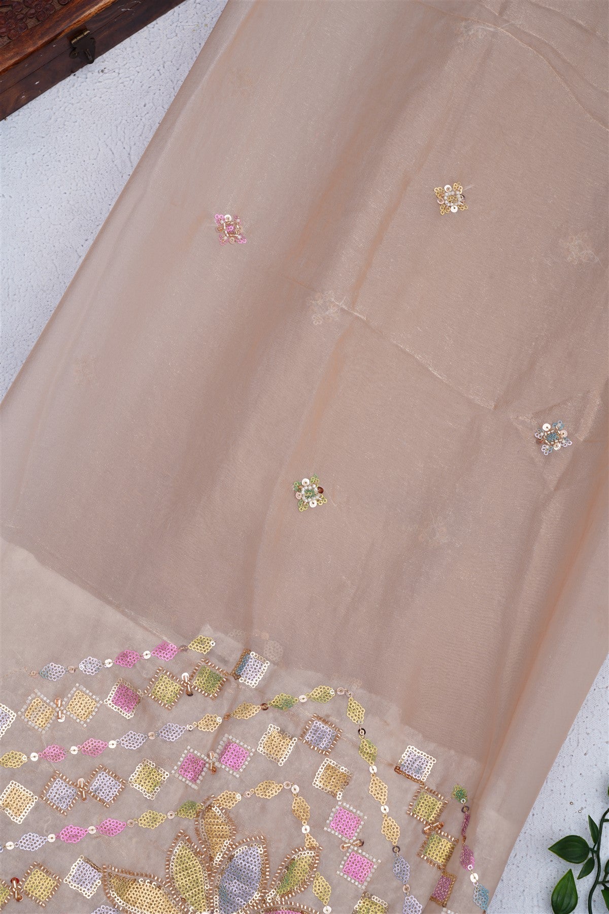 Fancy Space Silk Grey Saree