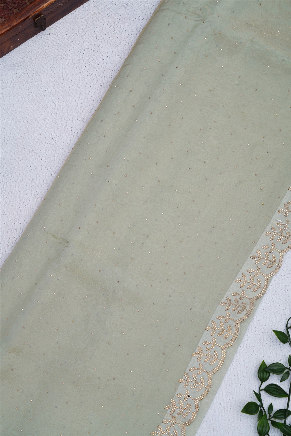 Fancy Space Silk Light Green Saree